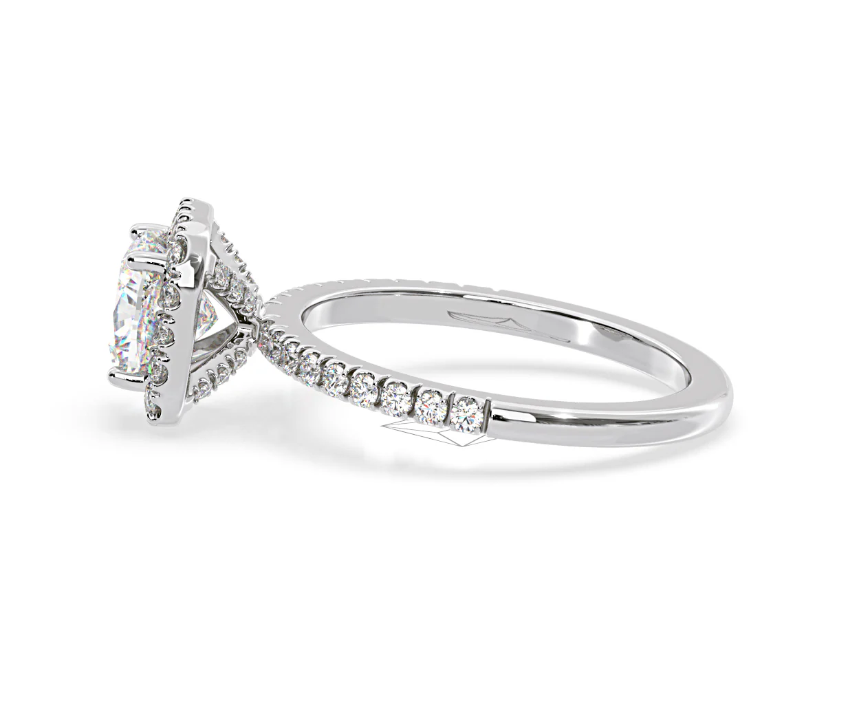 2.05ct Beatrice Lab Diamond Halo Engagement Ring in Platinum F/VS1 - Image 108