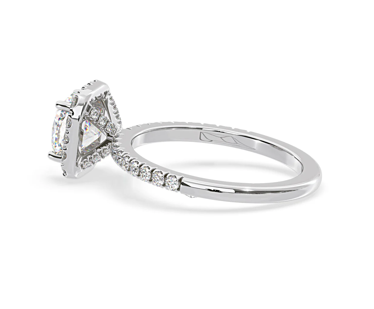 2.05ct Beatrice Lab Diamond Halo Engagement Ring in Platinum F/VS1 - Image 112