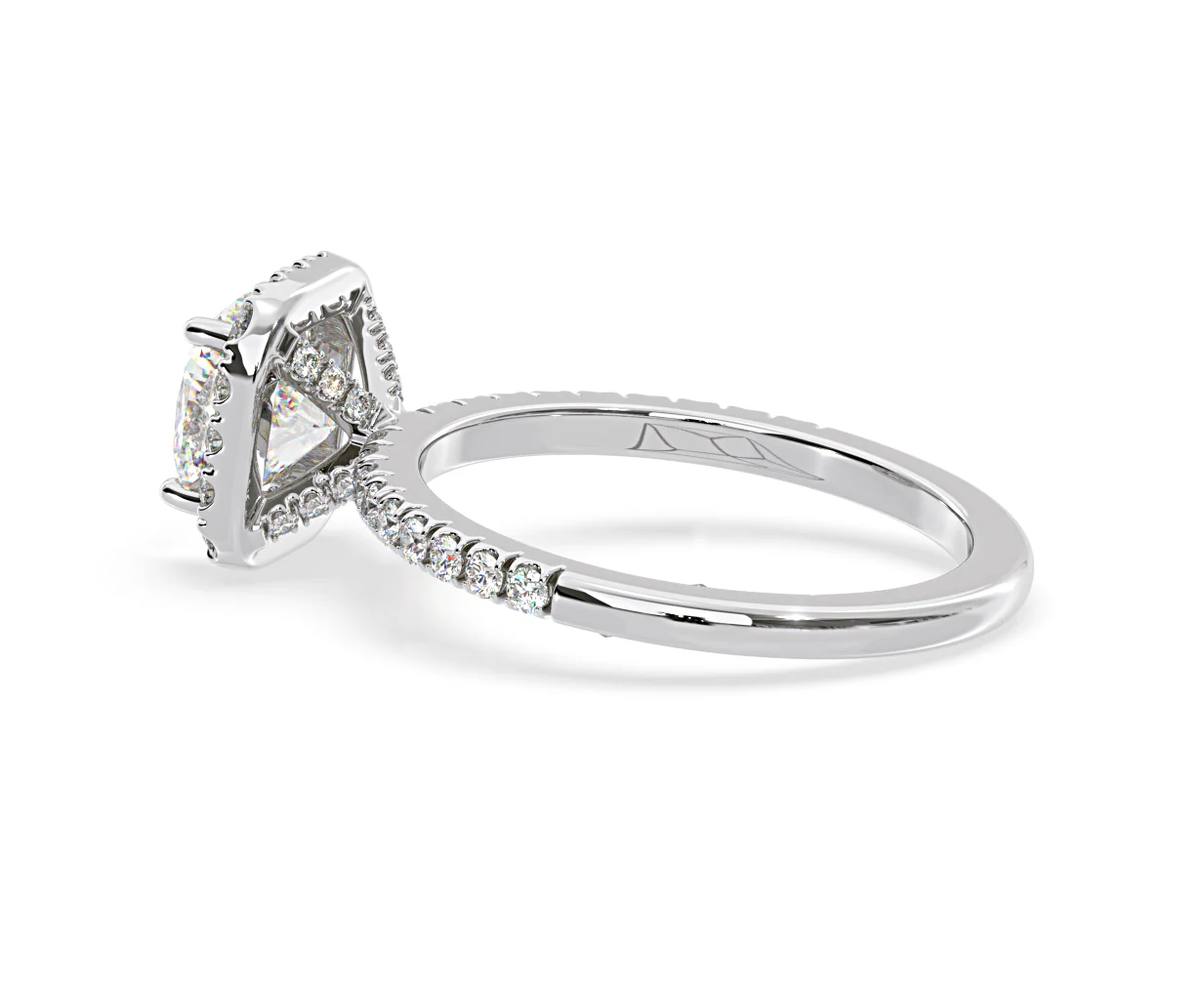2.05ct Beatrice Lab Diamond Halo Engagement Ring in Platinum F/VS1 - Image 113