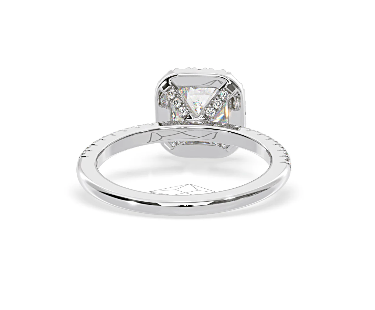 2.05ct Beatrice Lab Diamond Halo Engagement Ring in Platinum F/VS1 - Image 129