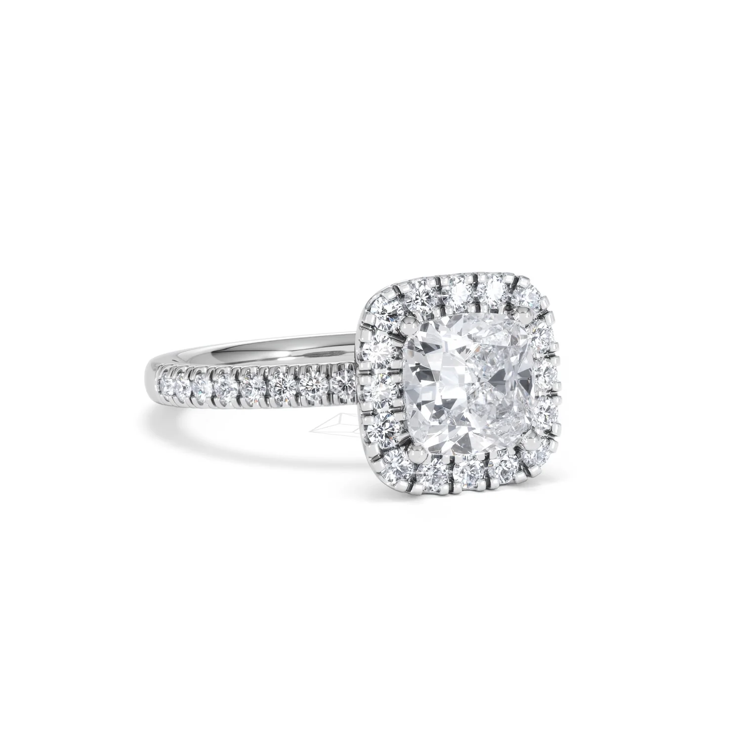 2.05ct Beatrice Lab Diamond Halo Engagement Ring in Platinum F/VS1 - Image 13