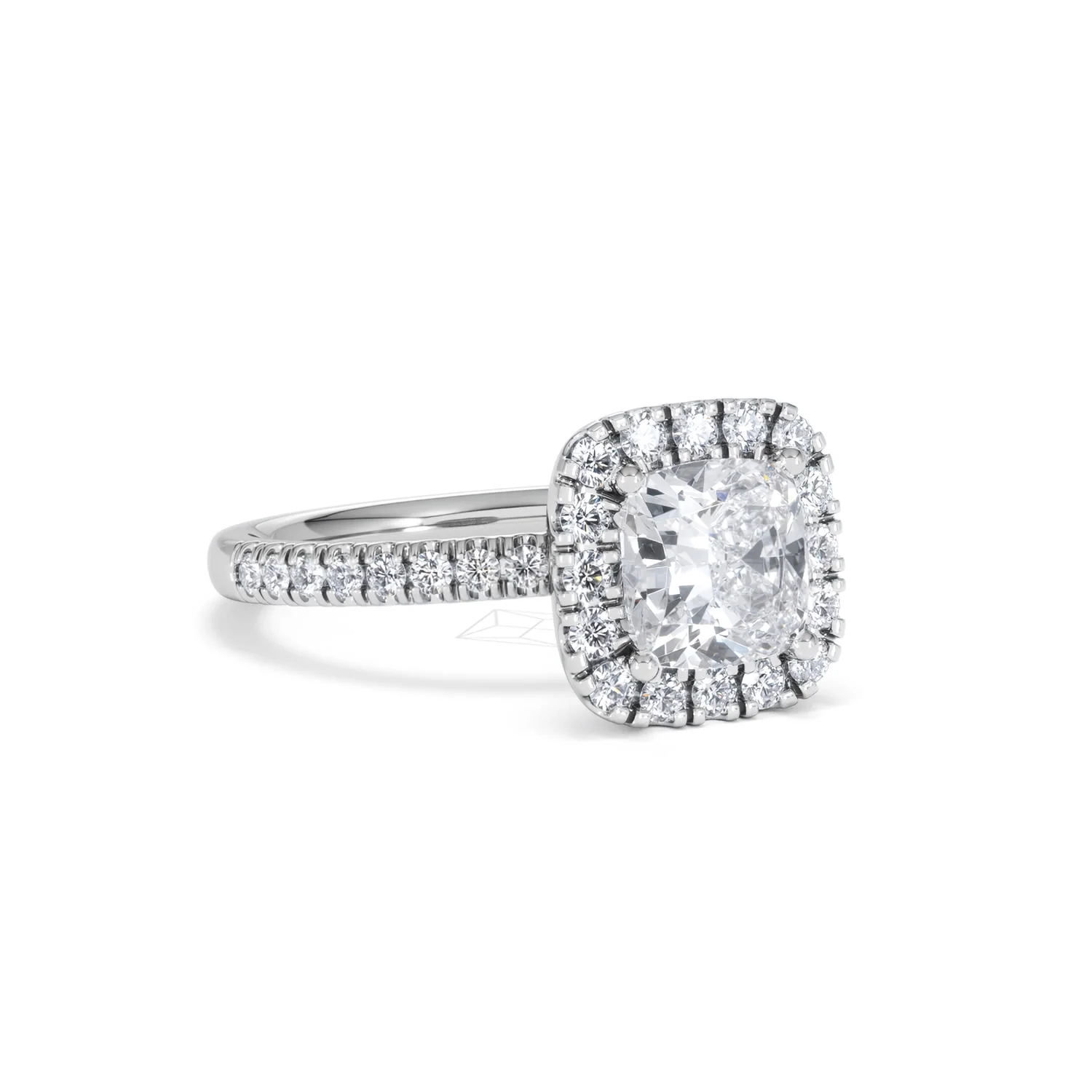 2.05ct Beatrice Lab Diamond Halo Engagement Ring in Platinum F/VS1 - Image 14