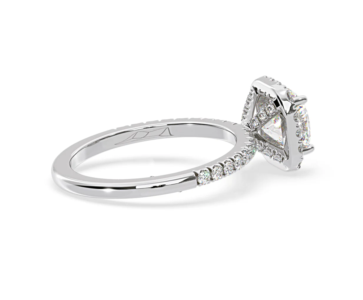 2.05ct Beatrice Lab Diamond Halo Engagement Ring in Platinum F/VS1 - Image 142