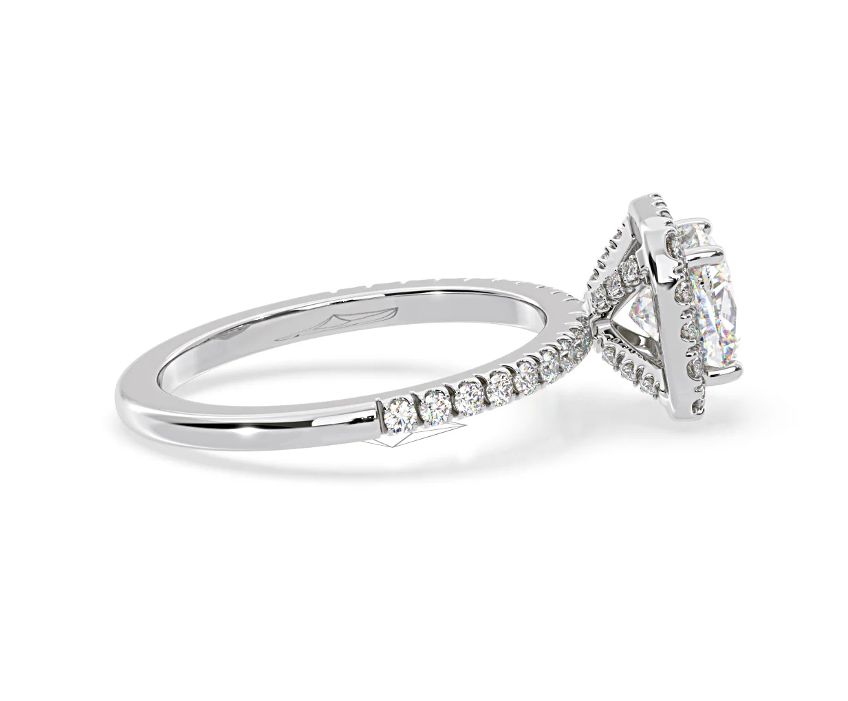 2.05ct Beatrice Lab Diamond Halo Engagement Ring in Platinum F/VS1 - Image 146