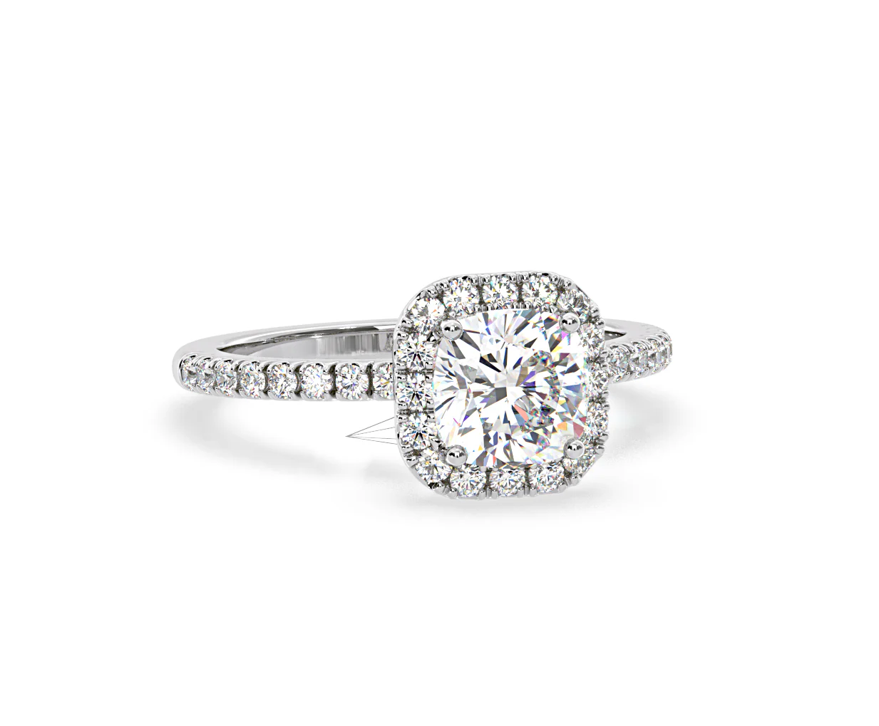 2.05ct Beatrice Lab Diamond Halo Engagement Ring in Platinum F/VS1 - Image 164
