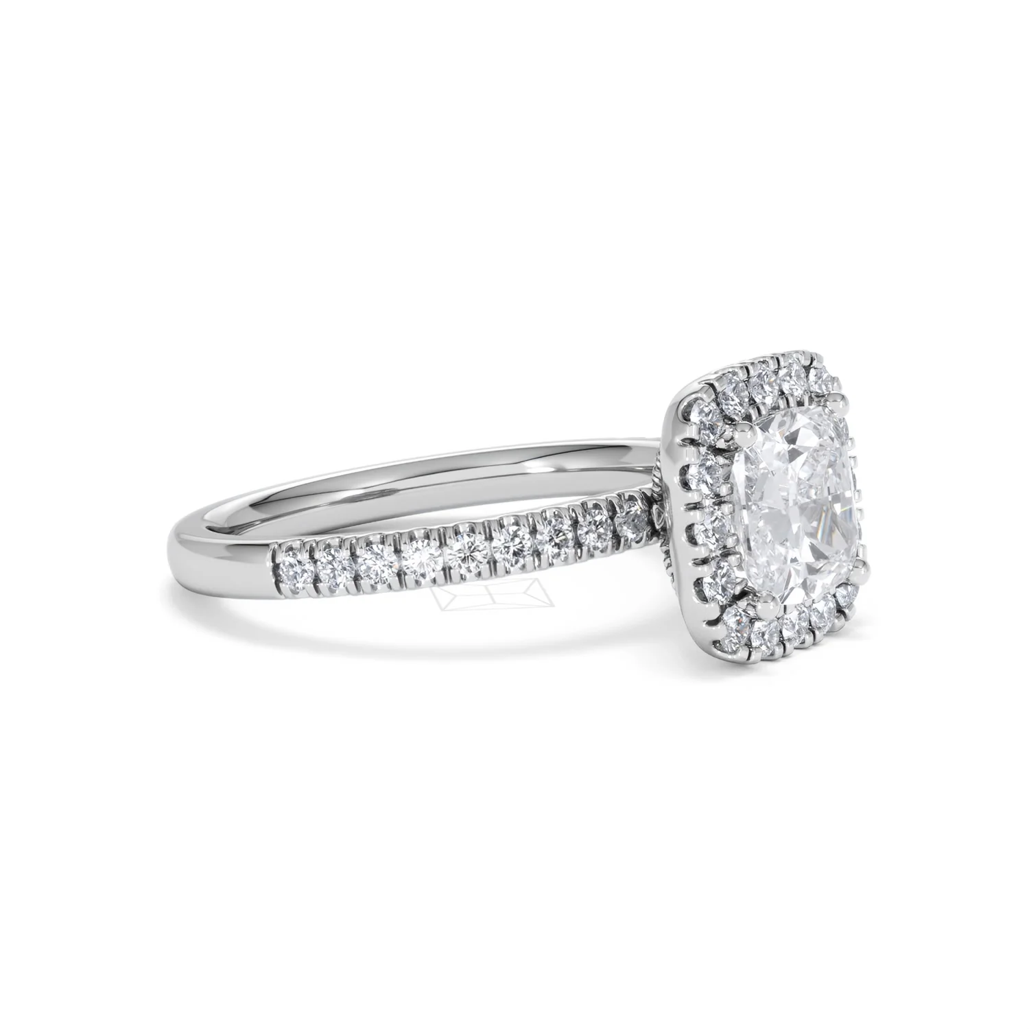 2.05ct Beatrice Lab Diamond Halo Engagement Ring in Platinum F/VS1 - Image 20