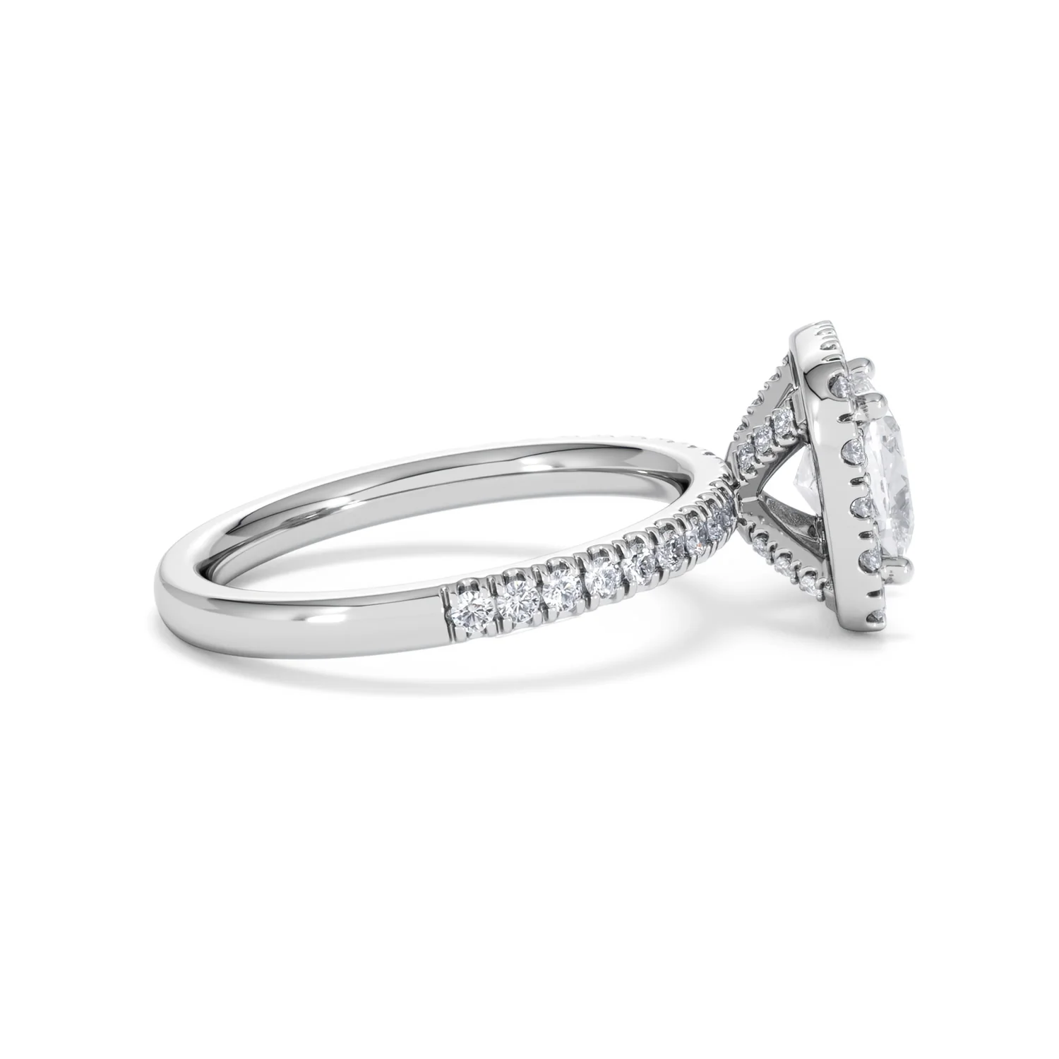 2.05ct Beatrice Lab Diamond Halo Engagement Ring in Platinum F/VS1 - Image 28