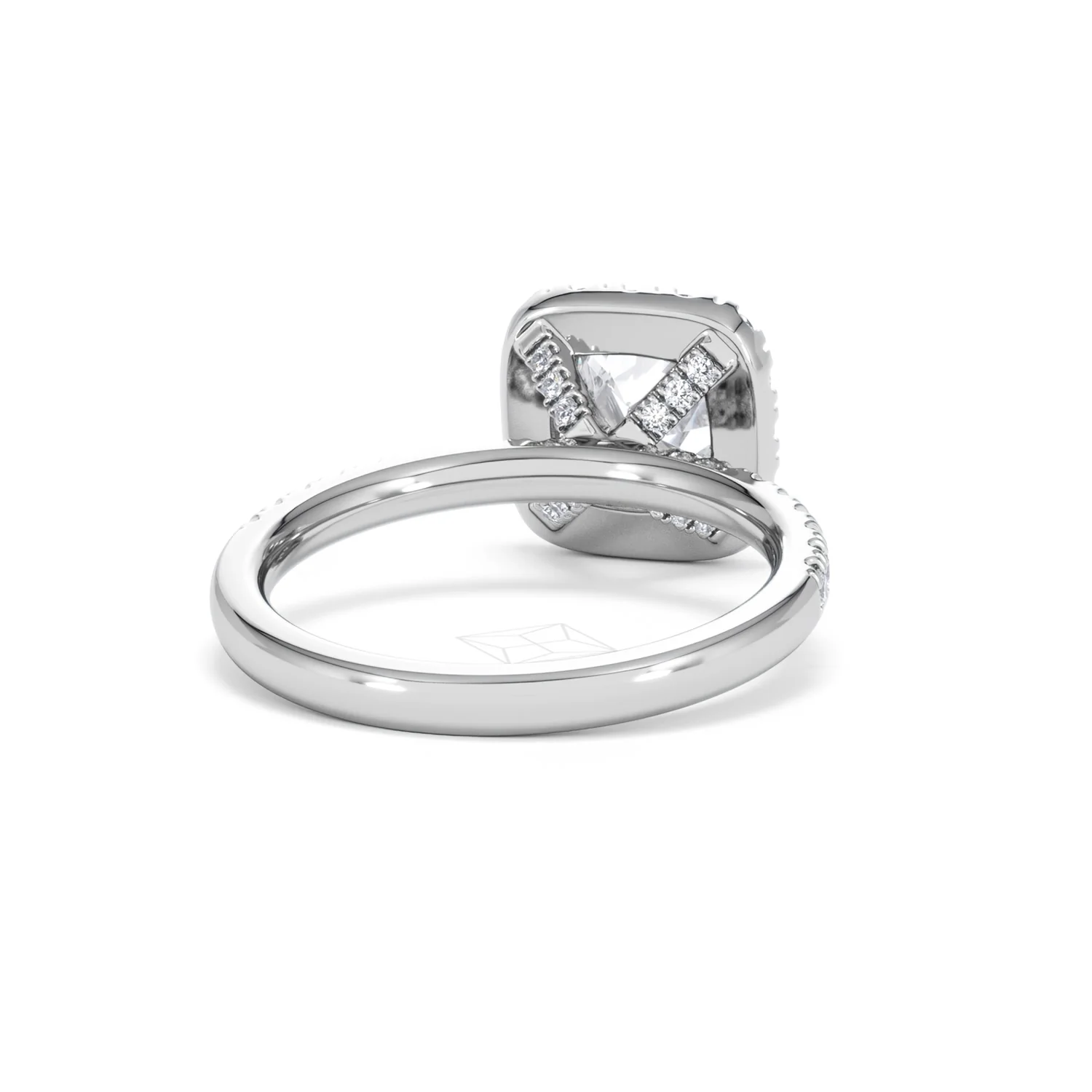 2.05ct Beatrice Lab Diamond Halo Engagement Ring in Platinum F/VS1 - Image 44