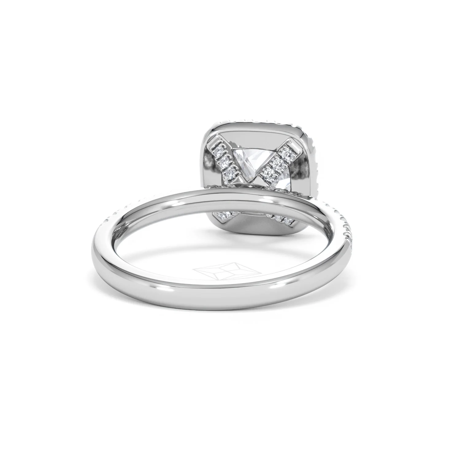 2.05ct Beatrice Lab Diamond Halo Engagement Ring in Platinum F/VS1 - Image 45