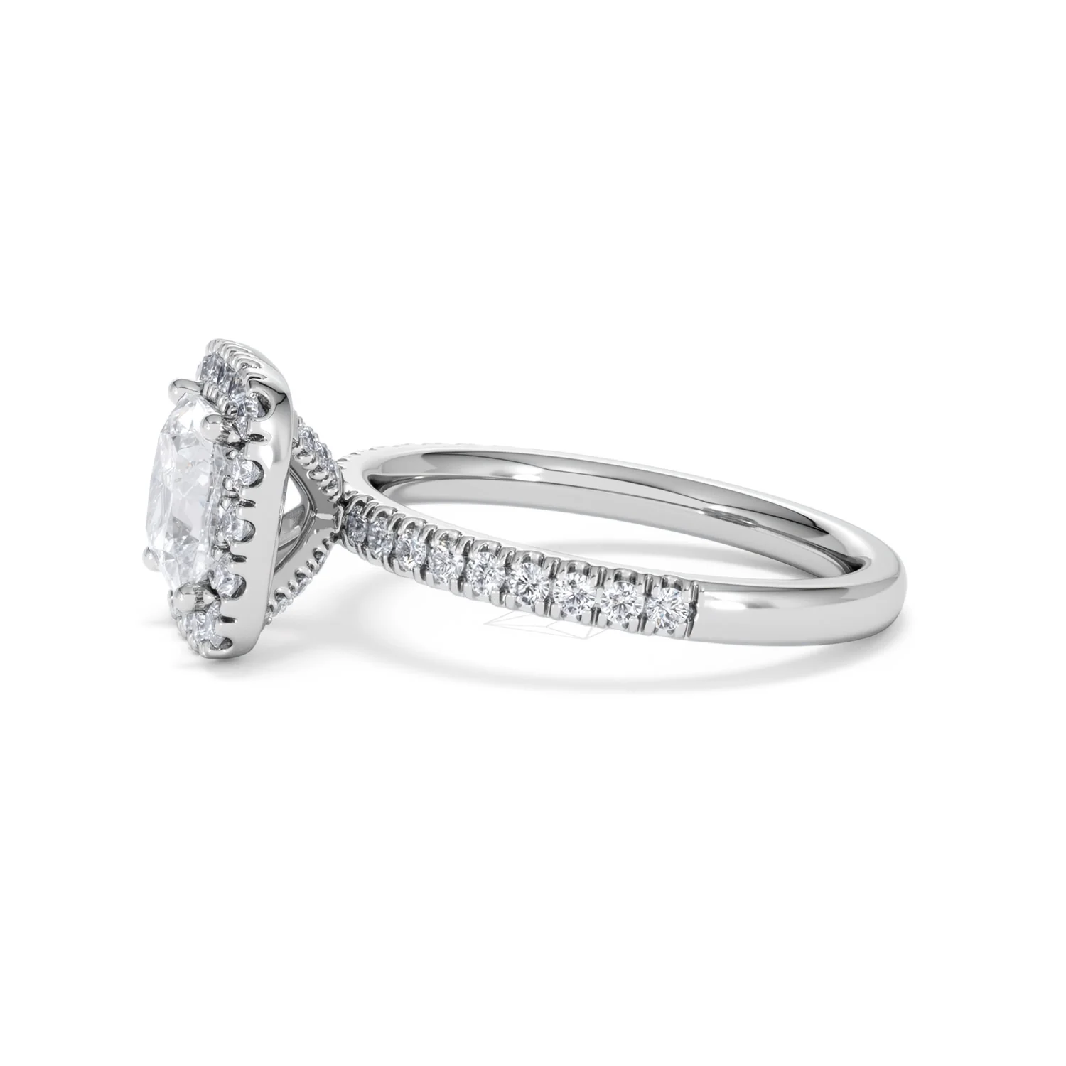 2.05ct Beatrice Lab Diamond Halo Engagement Ring in Platinum F/VS1 - Image 71
