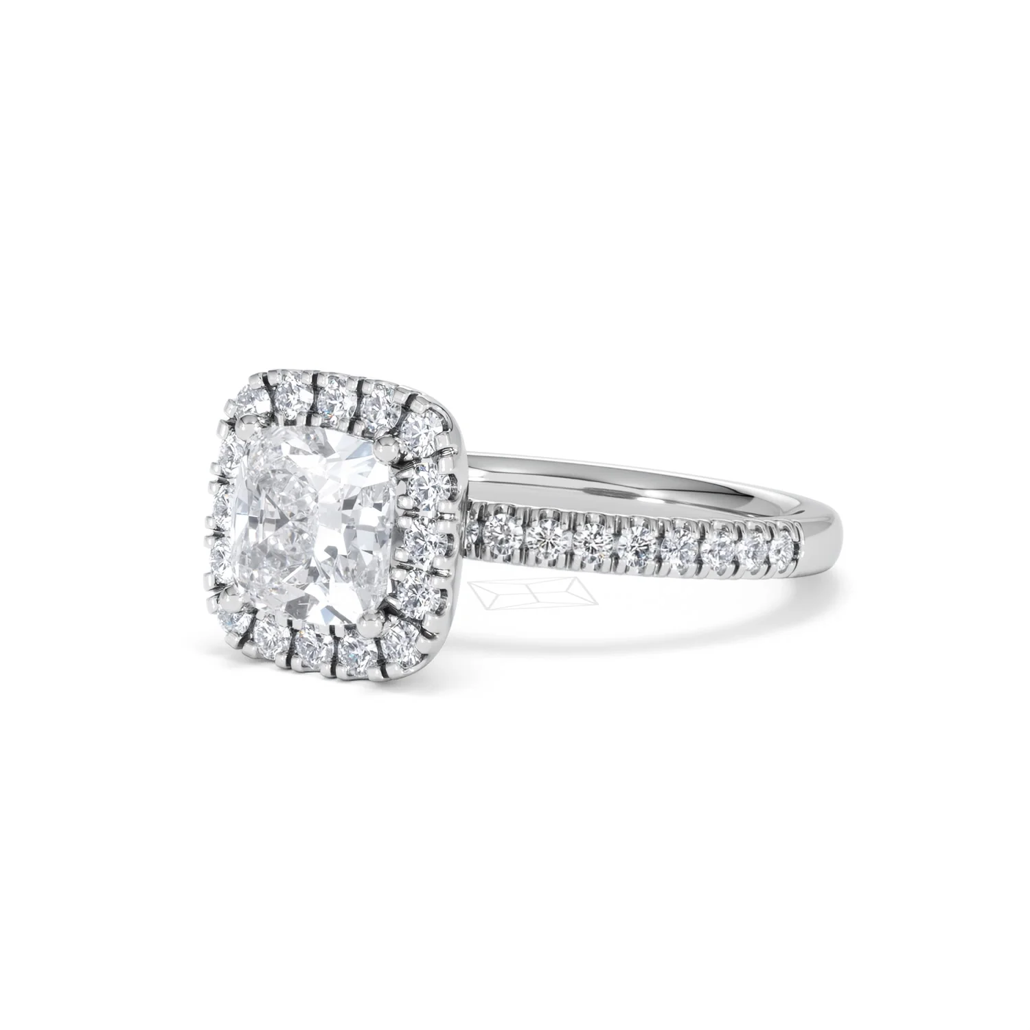 2.05ct Beatrice Lab Diamond Halo Engagement Ring in Platinum F/VS1 - Image 80