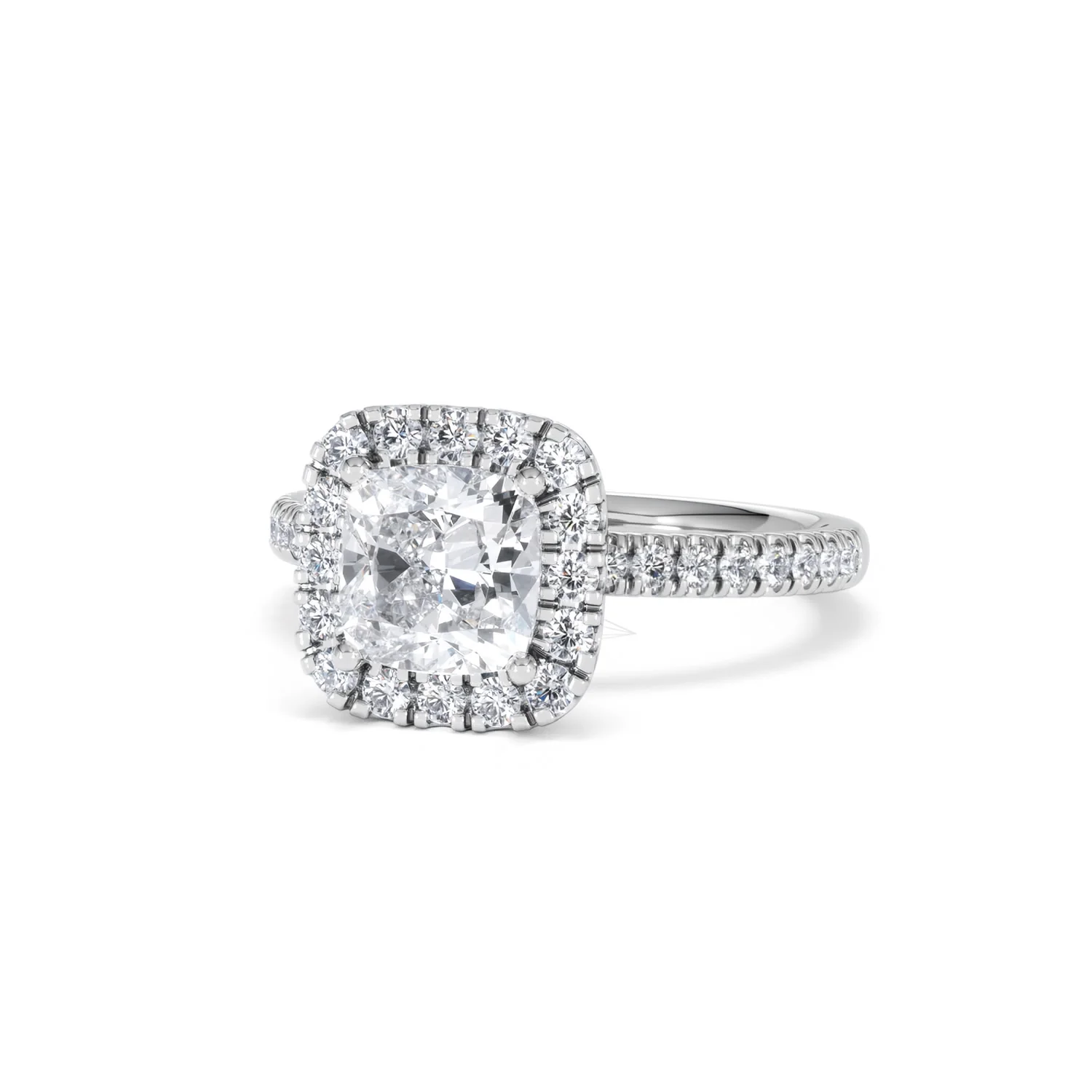 2.05ct Beatrice Lab Diamond Halo Engagement Ring in Platinum F/VS1 - Image 84