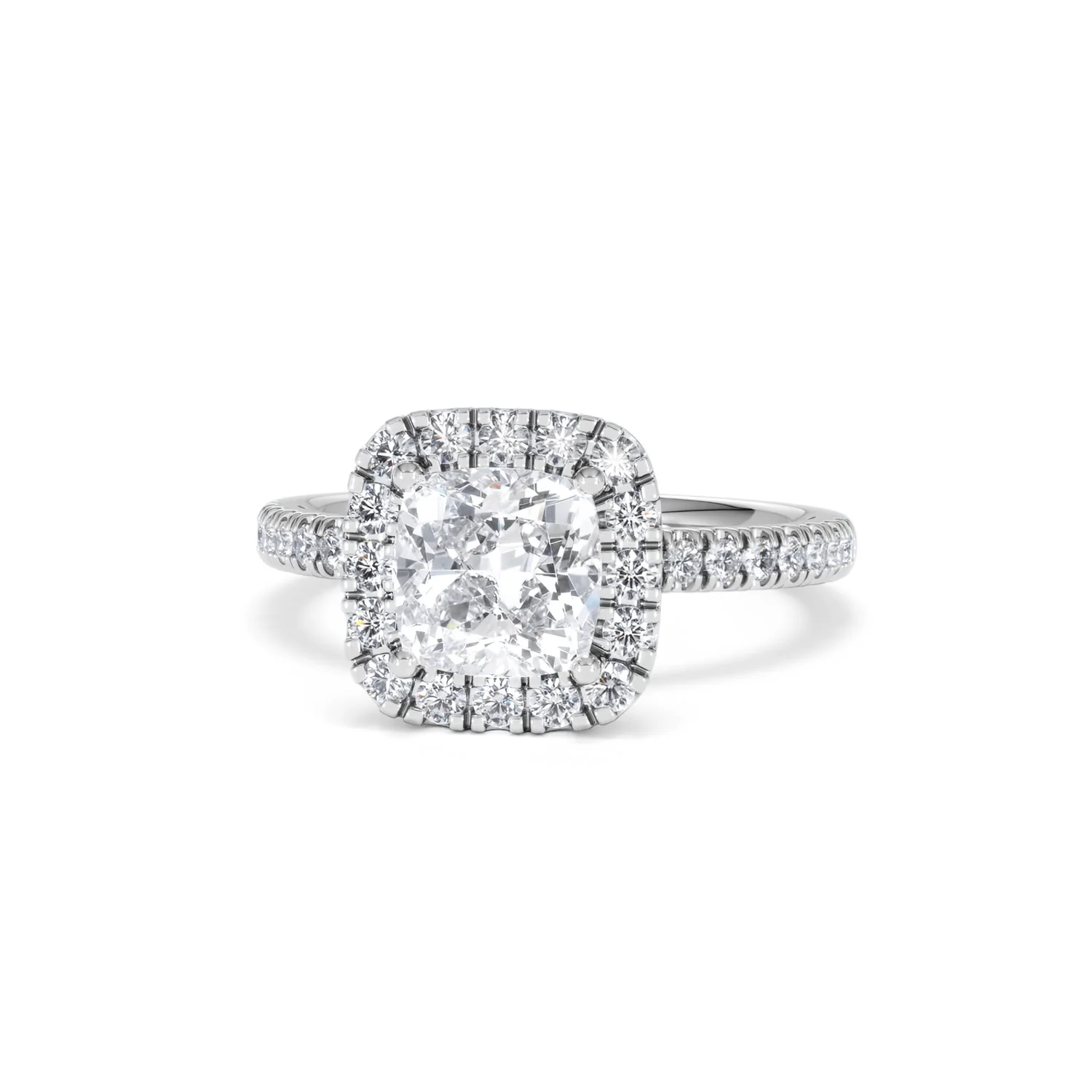 2.05ct Beatrice Lab Diamond Halo Engagement Ring in Platinum F/VS1 - Image 86