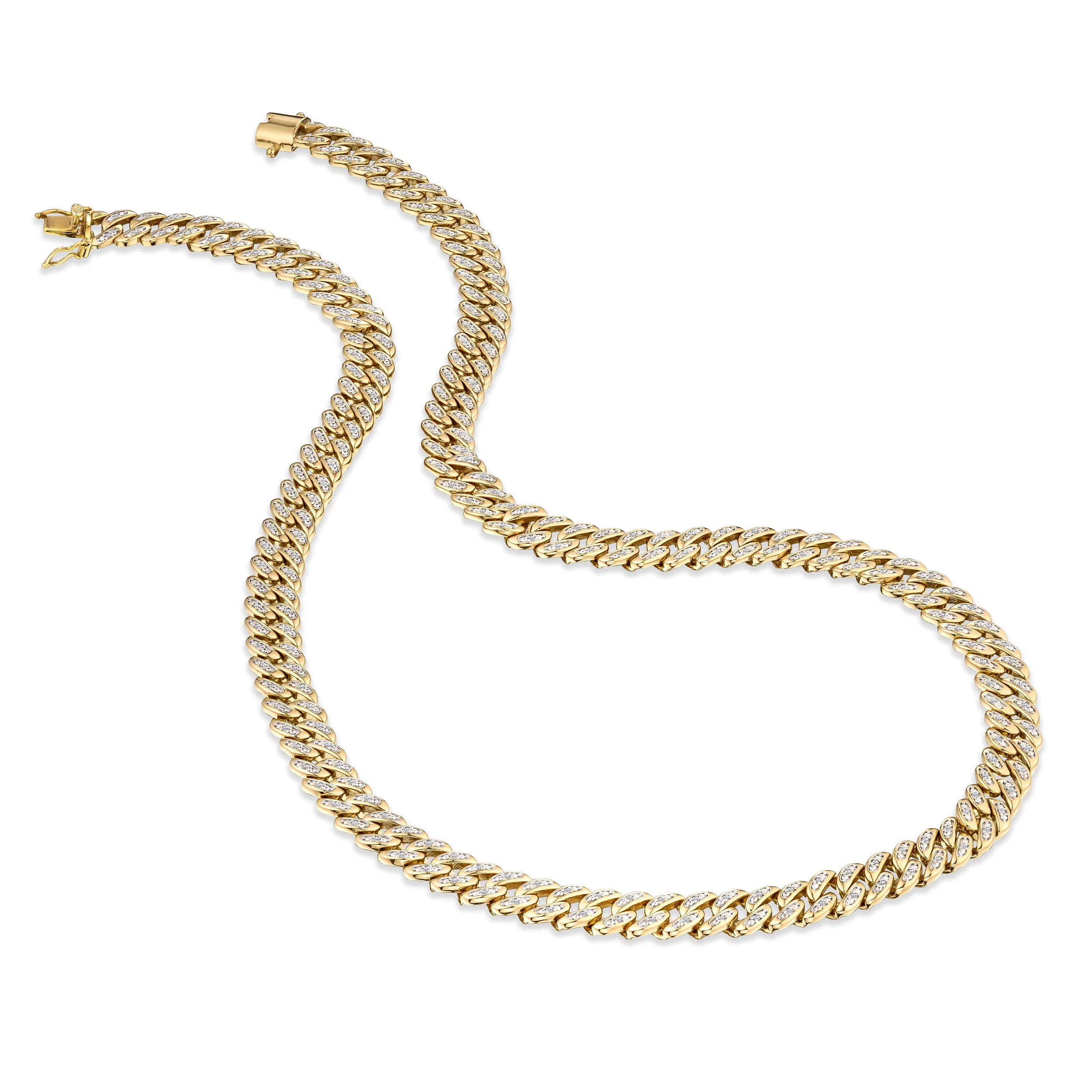 21 Inch Havana Cuban Lab Diamond Necklace 1.20ct Set in 18K Gold Vermeil - Image 3
