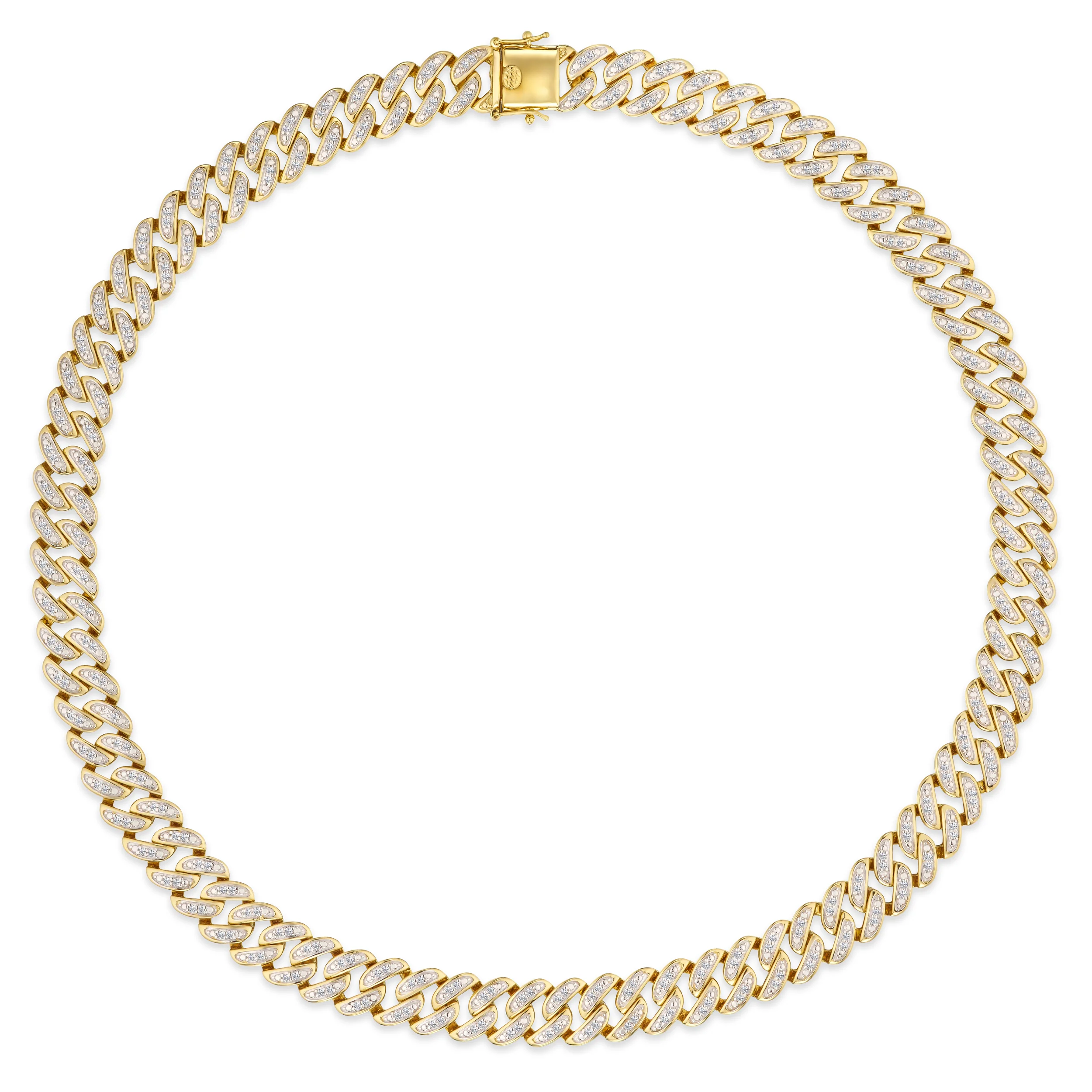 21 Inch Havana Cuban Lab Diamond Necklace 3.00ct Set in 18K Gold Vermeil