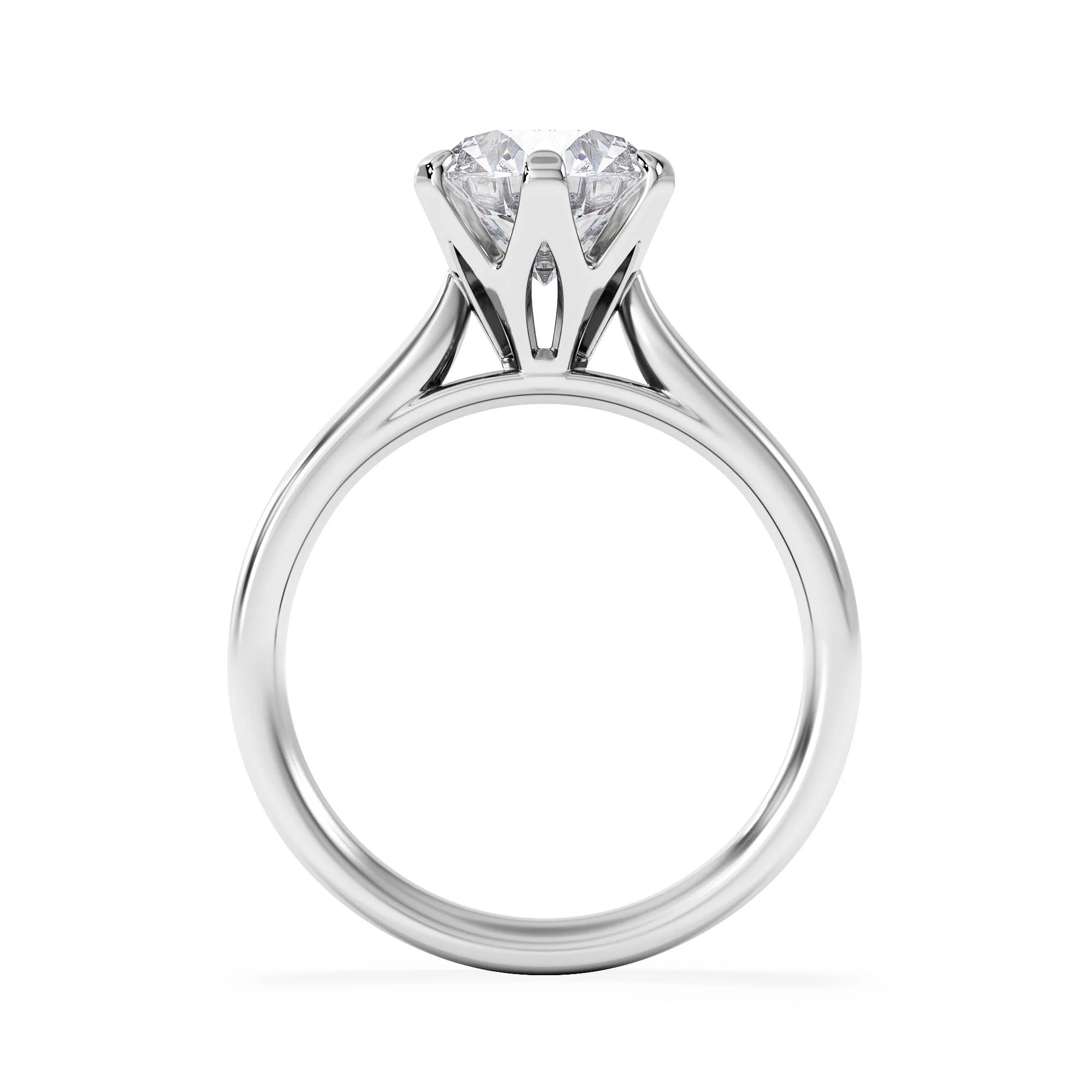 2 Ct Diamond Engagement Ring High Set Chloe Lab F/VS1 18K White Gold - Image 3