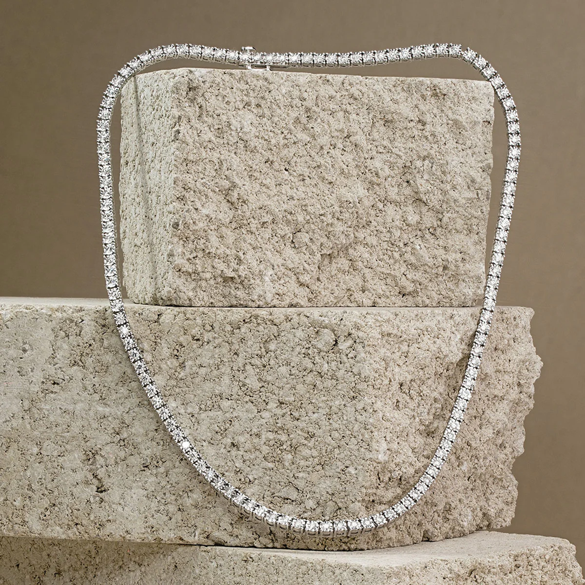 5.00ct Lab Diamond Tennis Necklace in 9K White Gold H/SI - Image 6