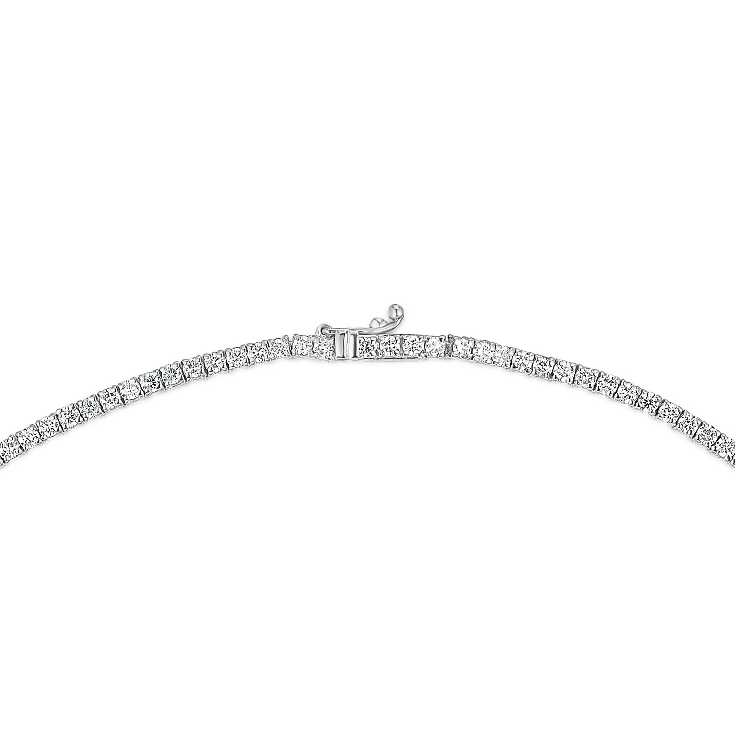 6.00ct Lab Diamond Tennis Necklace in 9K White Gold G/VS - Image 5