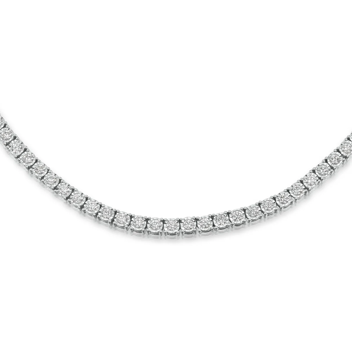 7.00ct Lab Diamond Tennis Necklace in 9K White Gold HS/I - Image 3