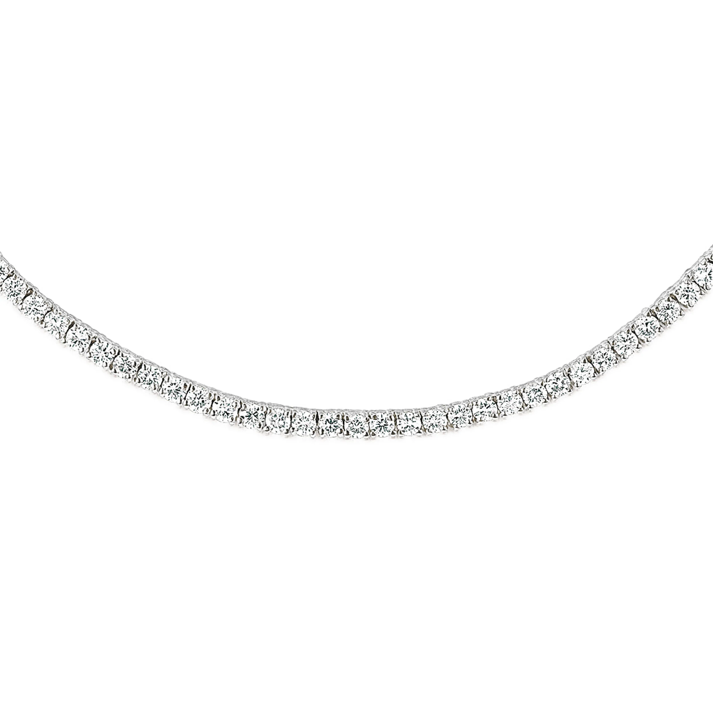 8.00ct Lab Diamond Tennis Necklace in 9K White Gold G/VS - Image 3