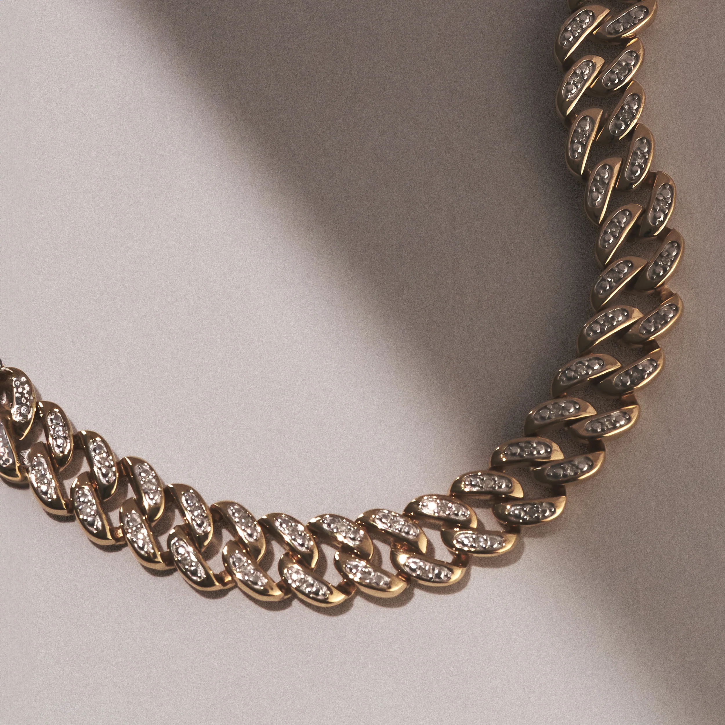 8.25 Inch Havana Cuban Men's Lab Diamond Bracelet 0.50ct Cuban Lab Diamond Set in 18K Gold Vermeil - Image 7