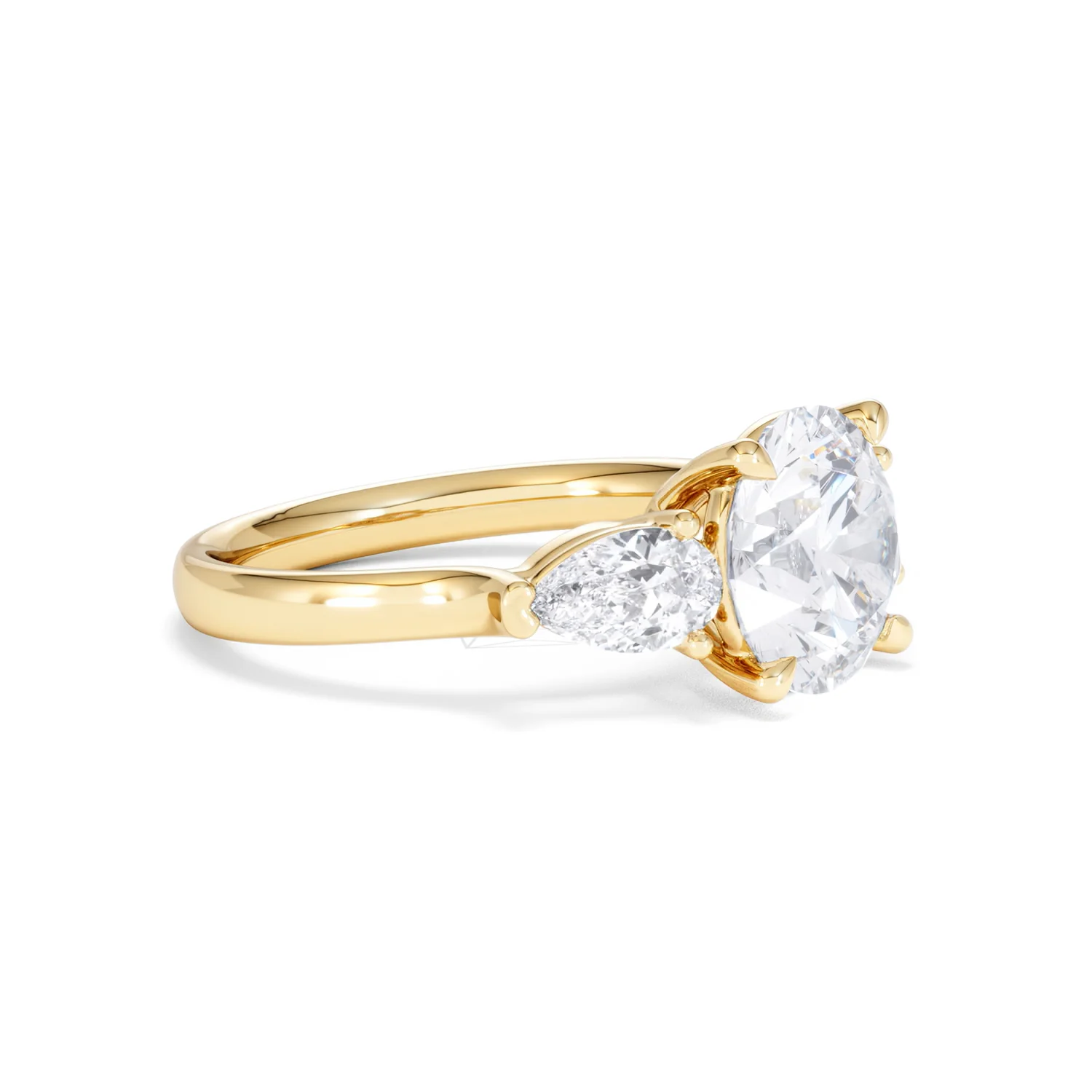 Adore 3.80ct Round Cut Lab Diamond 3 Stone Engagement Ring in 18K Yellow Gold - Image 19