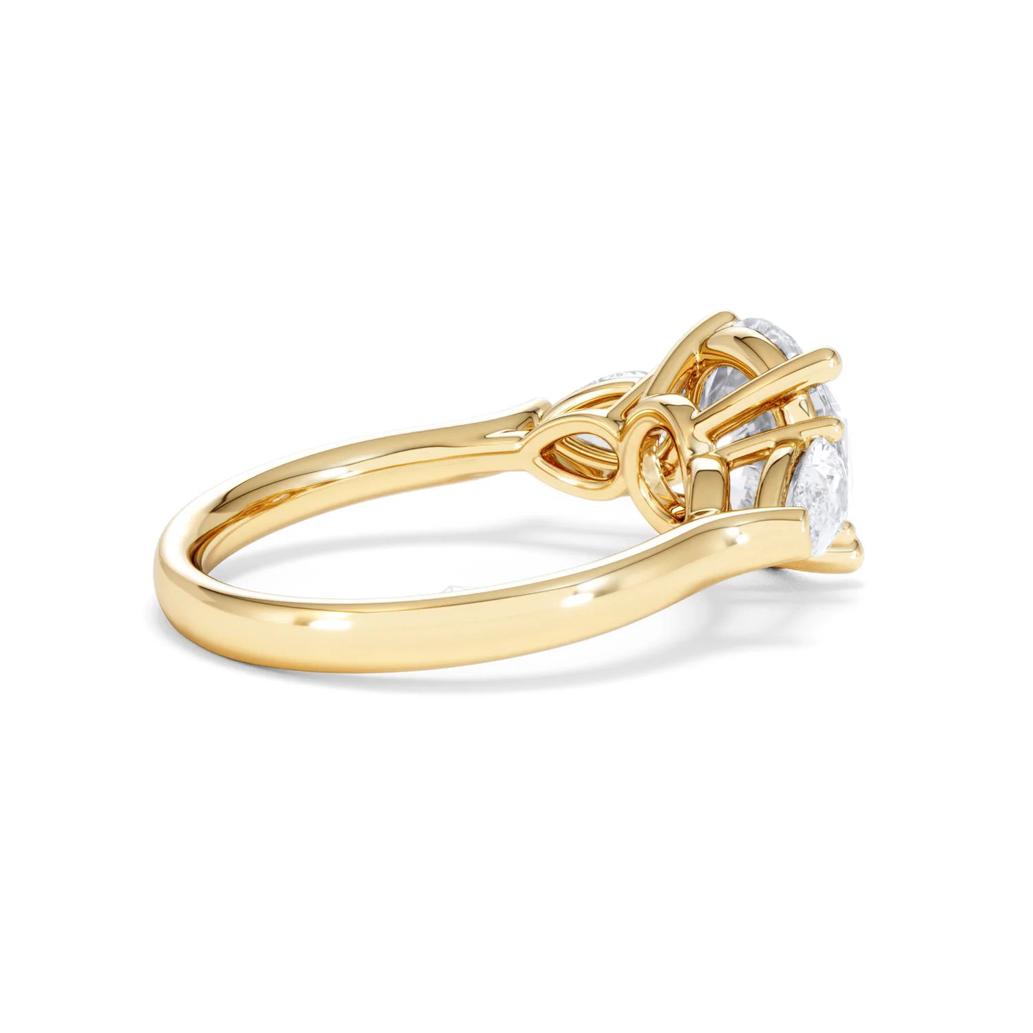 Adore 3.80ct Round Cut Lab Diamond 3 Stone Engagement Ring in 18K Yellow Gold - Image 33