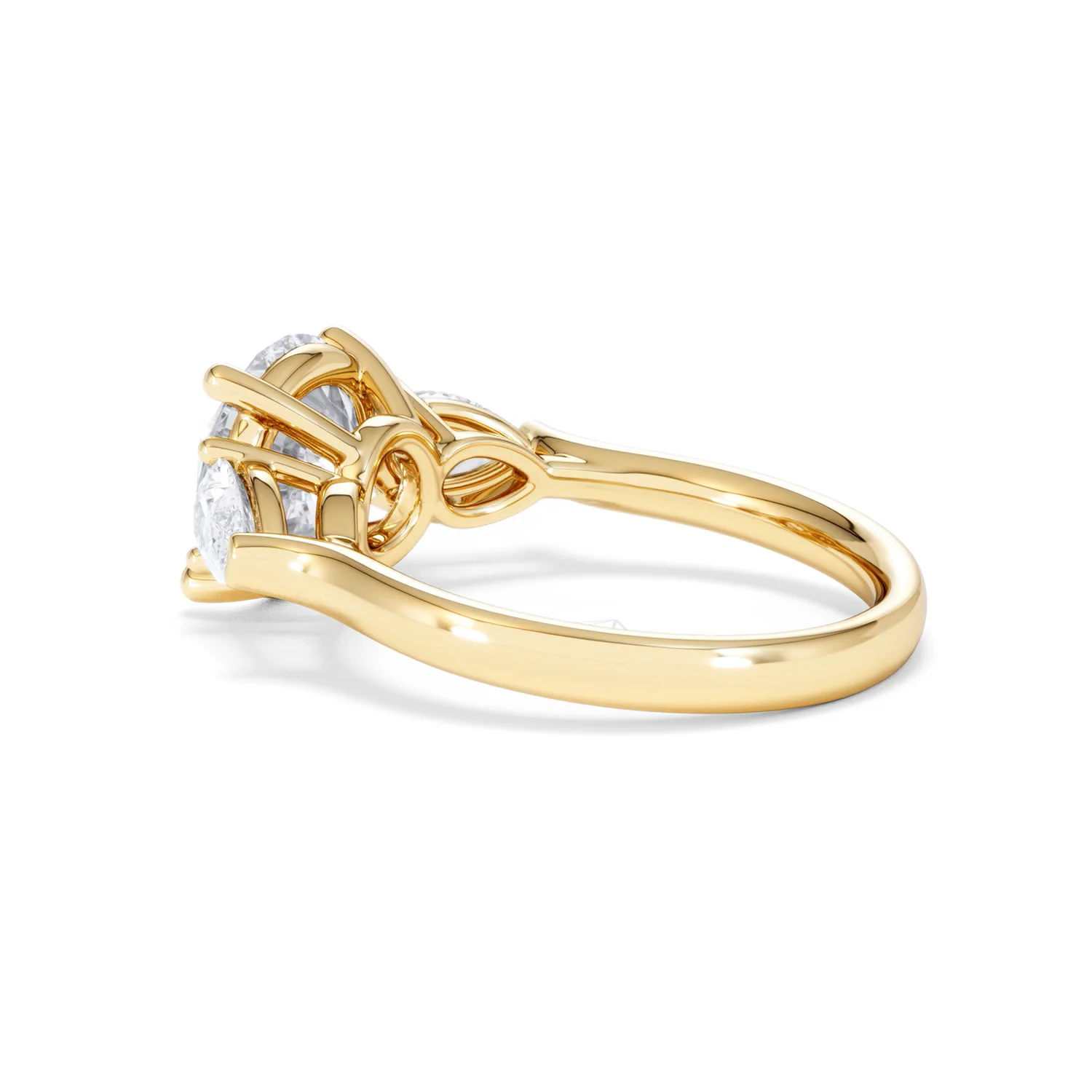 Adore 3.80ct Round Cut Lab Diamond 3 Stone Engagement Ring in 18K Yellow Gold - Image 60