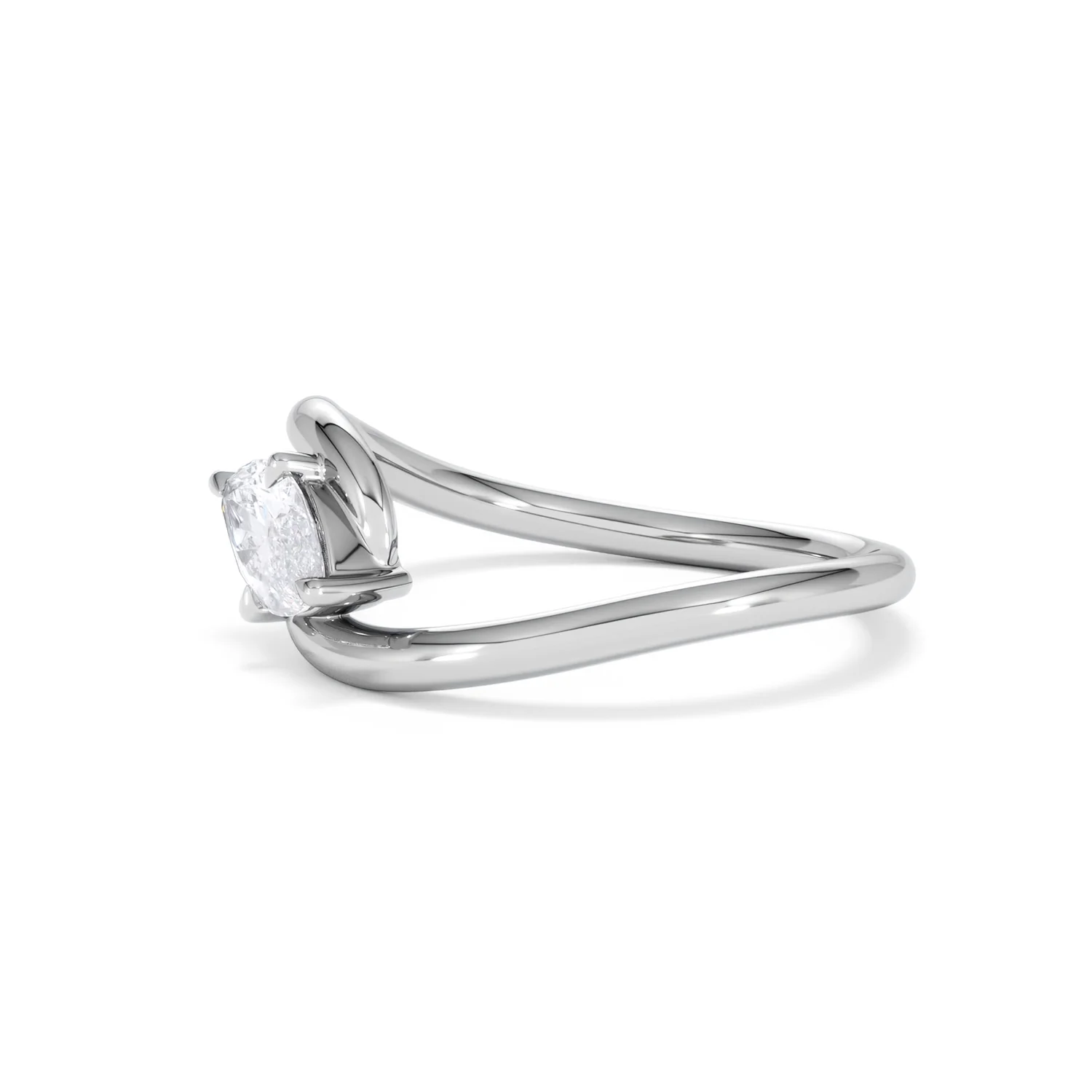Affinity 0.50ct Marquise Cut Lab Diamond Solitaire Engagement Ring in Platinum - Image 74