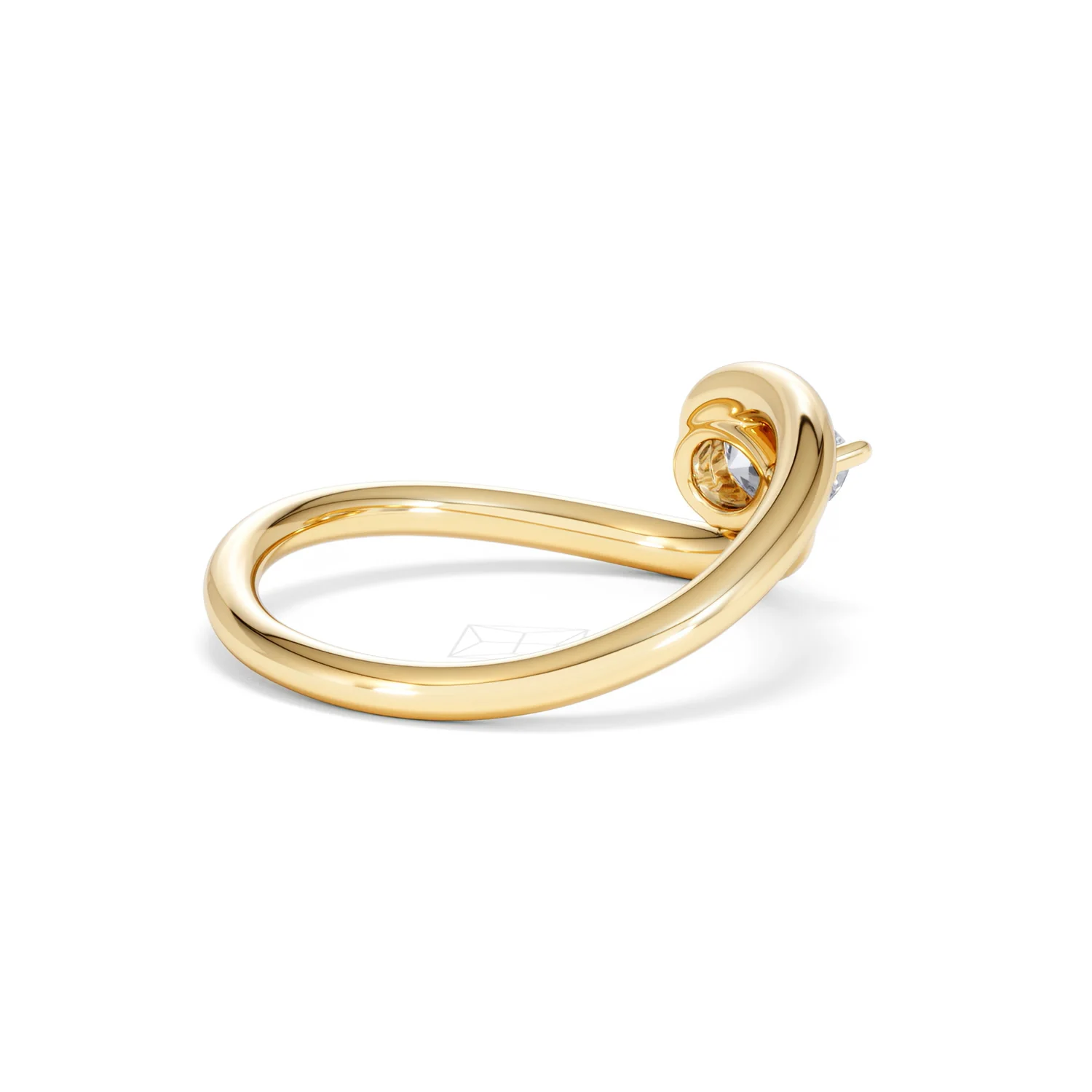 Affinity 0.50ct Pear Cut Lab Diamond Solitaire Engagement Ring in 18K Yellow Gold - Image 37