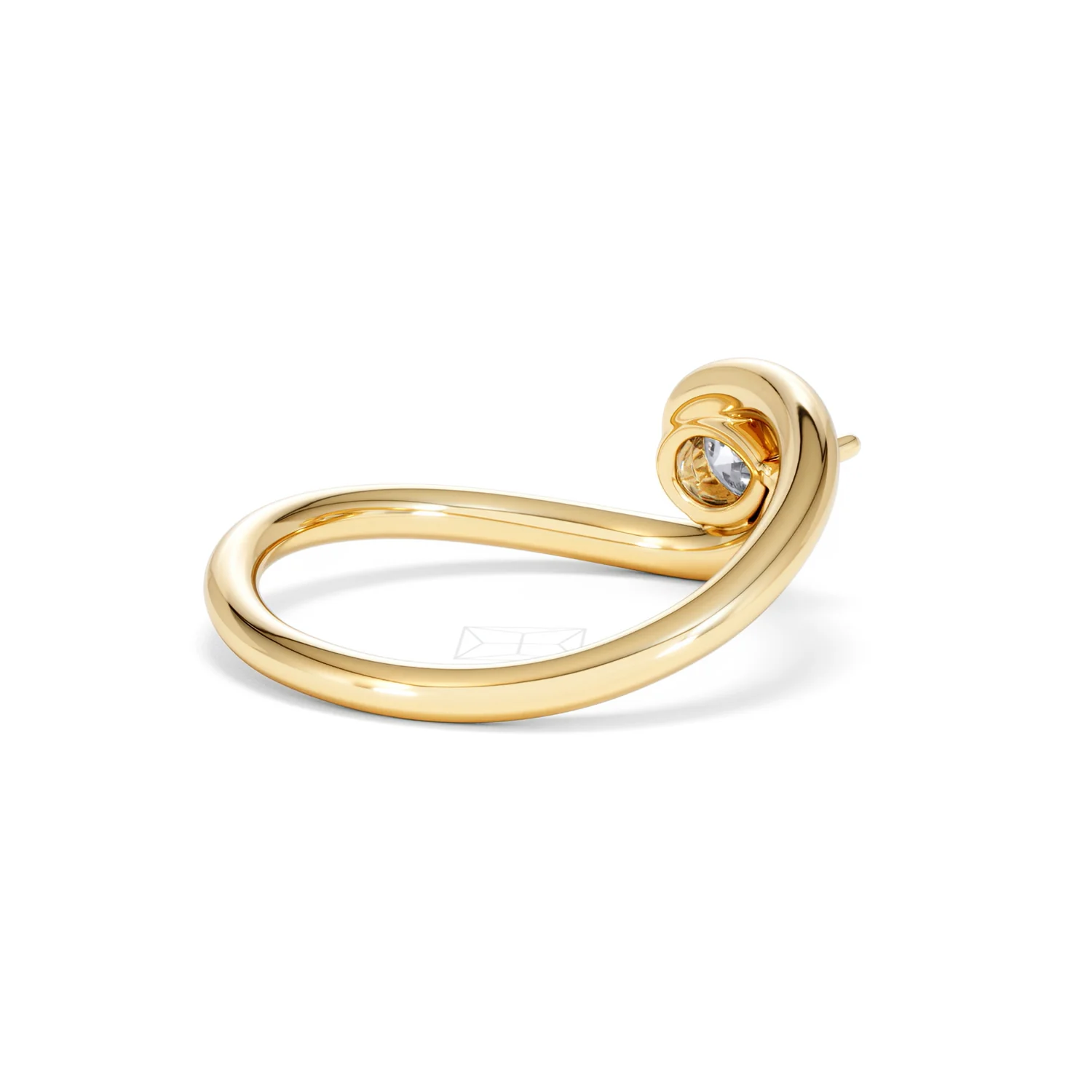 Affinity 0.50ct Pear Cut Lab Diamond Solitaire Engagement Ring in 18K Yellow Gold - Image 38