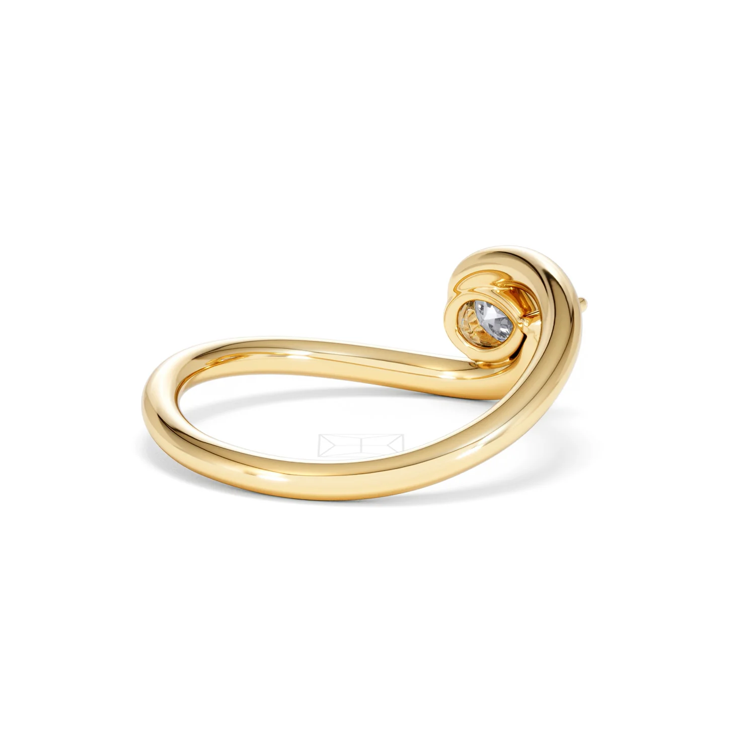 Affinity 0.50ct Pear Cut Lab Diamond Solitaire Engagement Ring in 18K Yellow Gold - Image 39