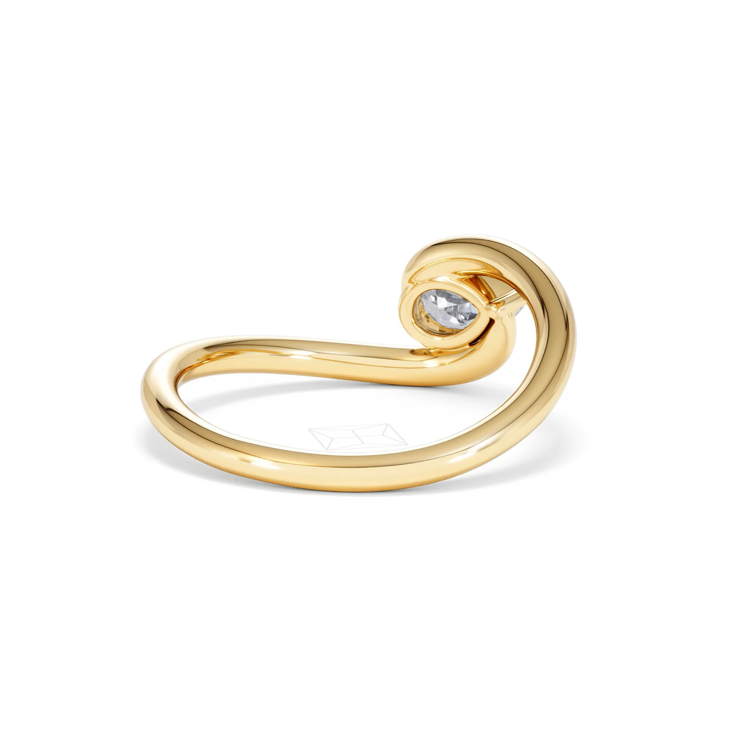 Affinity 0.50ct Pear Cut Lab Diamond Solitaire Engagement Ring in 18K Yellow Gold - Image 42
