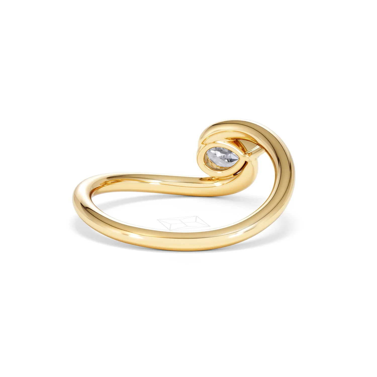 Affinity 0.50ct Pear Cut Lab Diamond Solitaire Engagement Ring in 18K Yellow Gold - Image 43