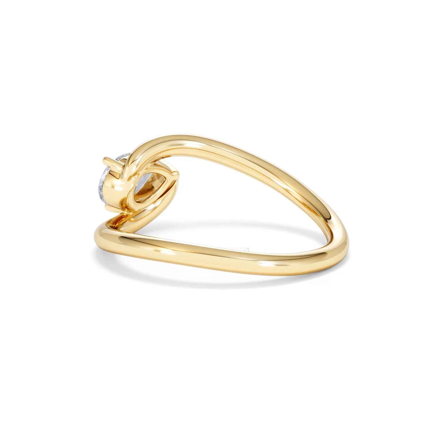 Affinity 0.50ct Pear Cut Lab Diamond Solitaire Engagement Ring in 18K Yellow Gold - Image 59