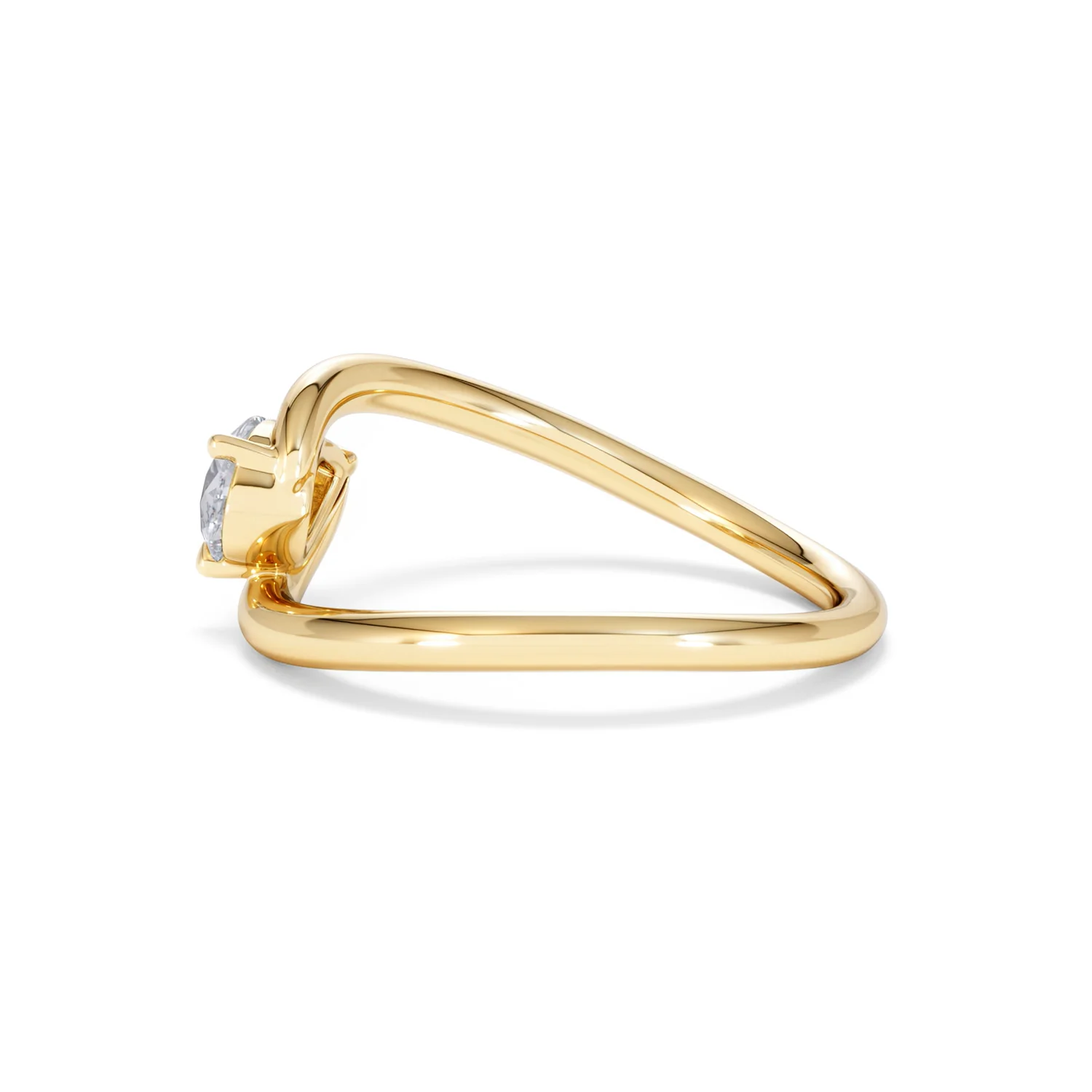 Affinity 0.50ct Pear Cut Lab Diamond Solitaire Engagement Ring in 18K Yellow Gold - Image 66