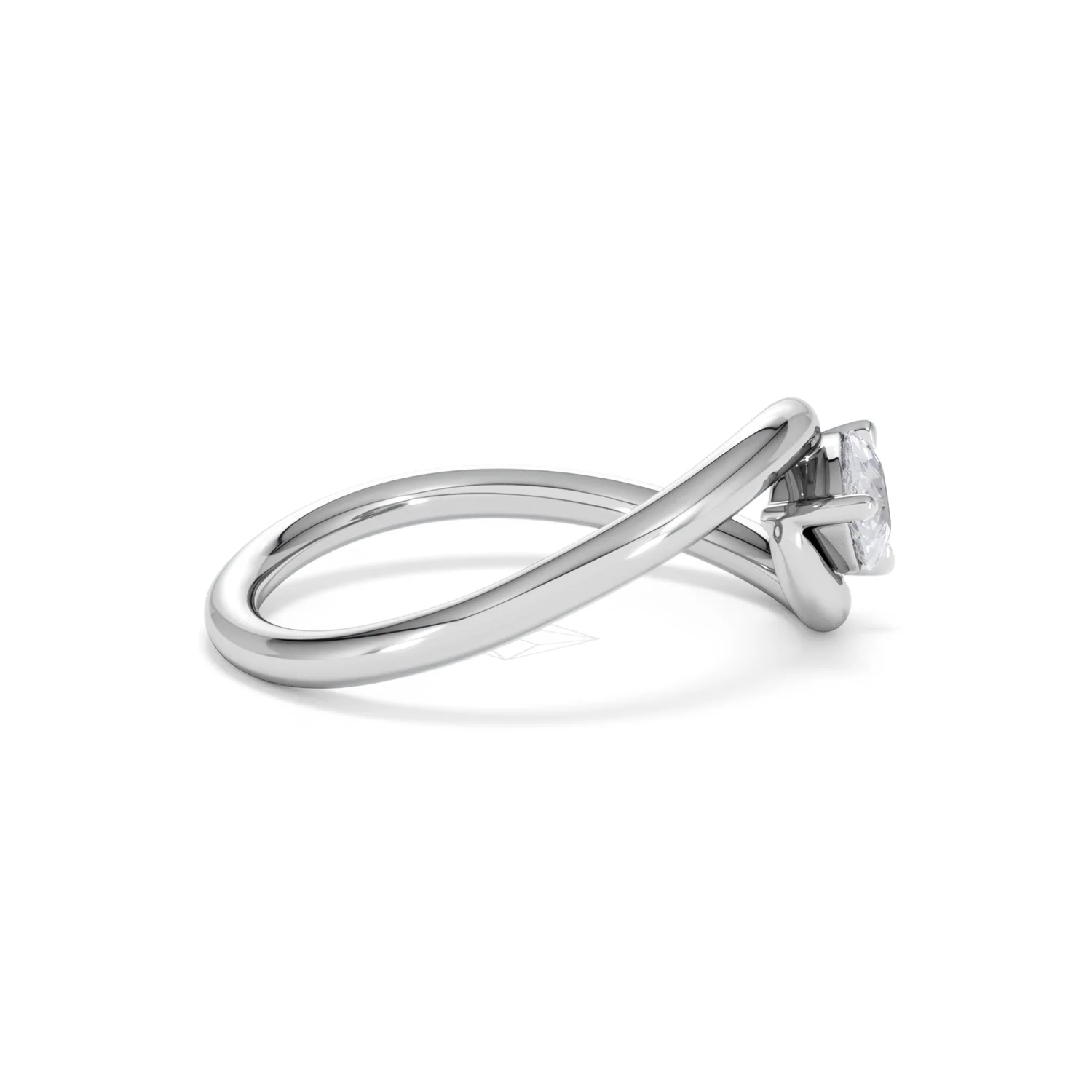 Affinity 0.50ct Pear Cut Lab Diamond Solitaire Engagement Ring in Platinum - Image 28