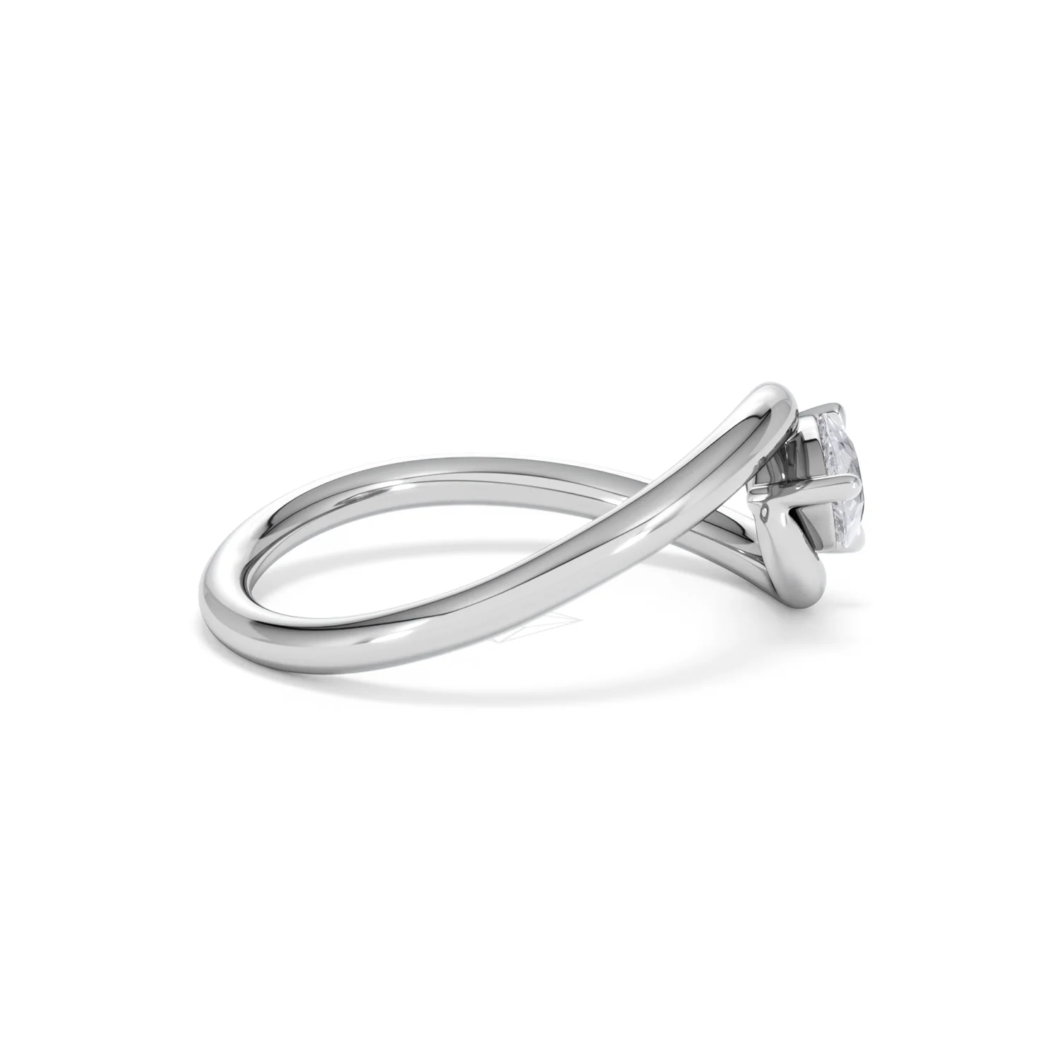 Affinity 0.50ct Pear Cut Lab Diamond Solitaire Engagement Ring in Platinum - Image 29