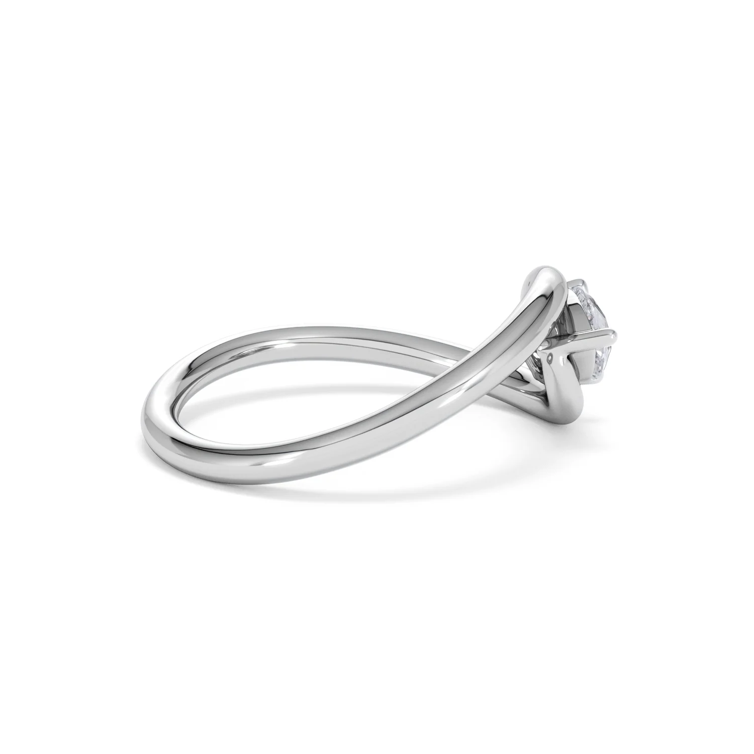 Affinity 0.50ct Pear Cut Lab Diamond Solitaire Engagement Ring in Platinum - Image 31