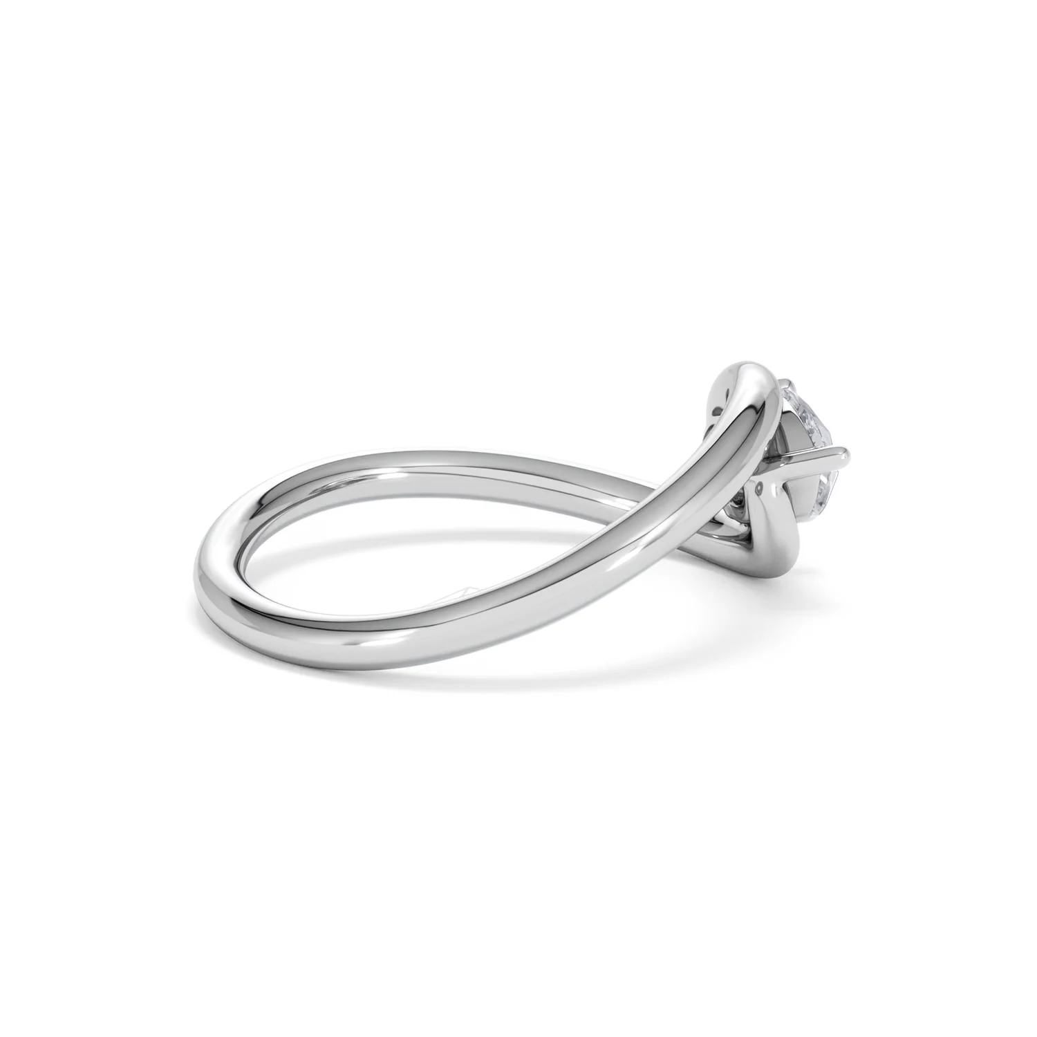 Affinity 0.50ct Pear Cut Lab Diamond Solitaire Engagement Ring in Platinum - Image 32