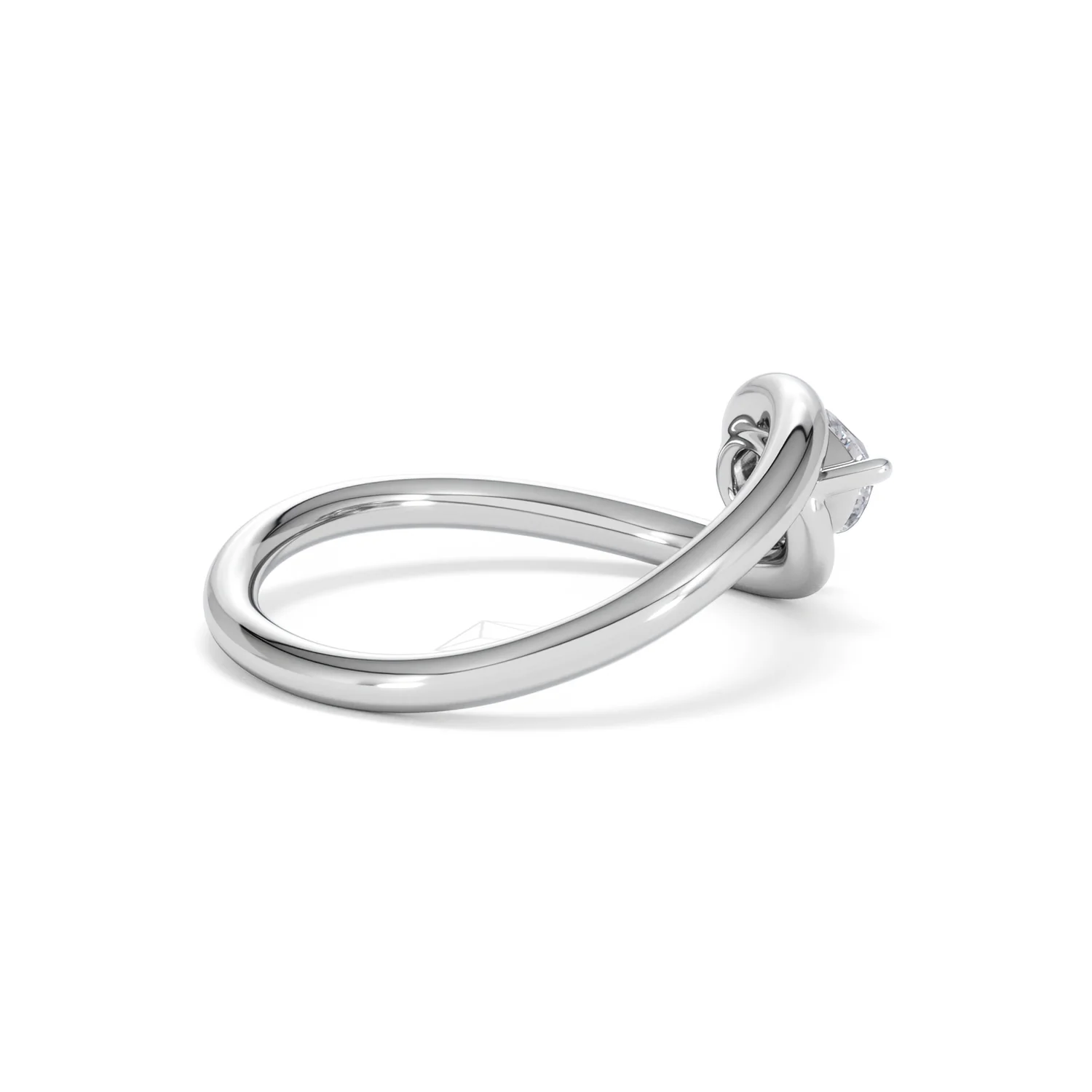 Affinity 0.50ct Pear Cut Lab Diamond Solitaire Engagement Ring in Platinum - Image 34