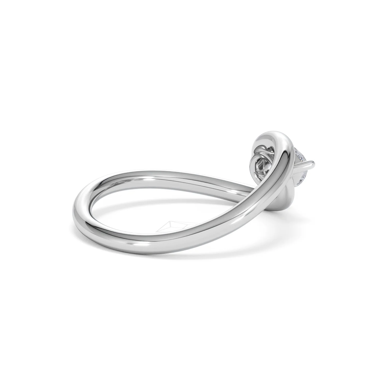 Affinity 0.50ct Pear Cut Lab Diamond Solitaire Engagement Ring in Platinum - Image 35