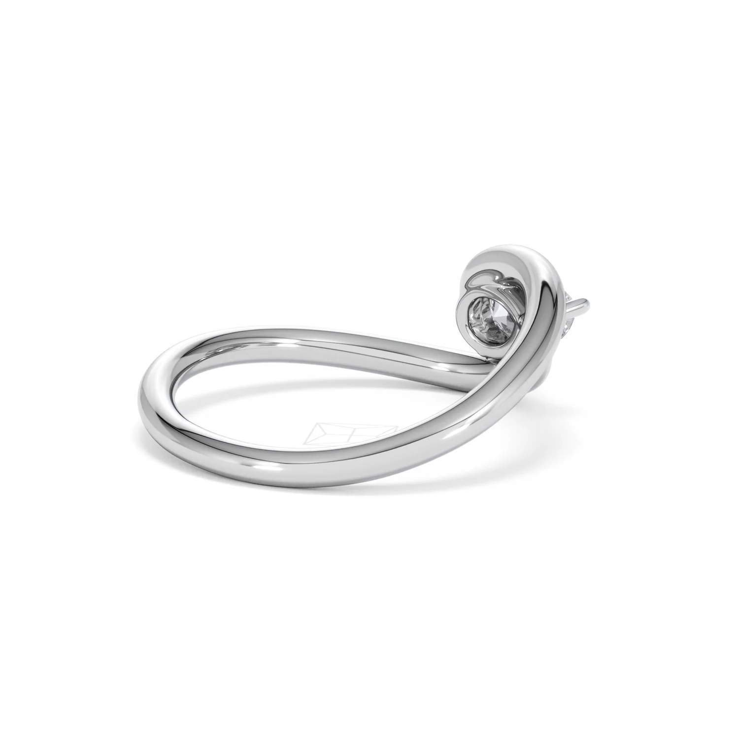Affinity 0.50ct Pear Cut Lab Diamond Solitaire Engagement Ring in Platinum - Image 37