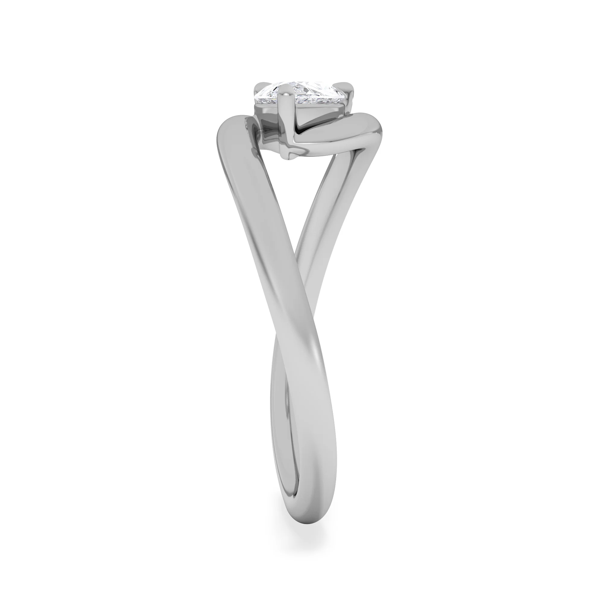Affinity 0.50ct Pear Cut Lab Diamond Solitaire Engagement Ring in Platinum - Image 5