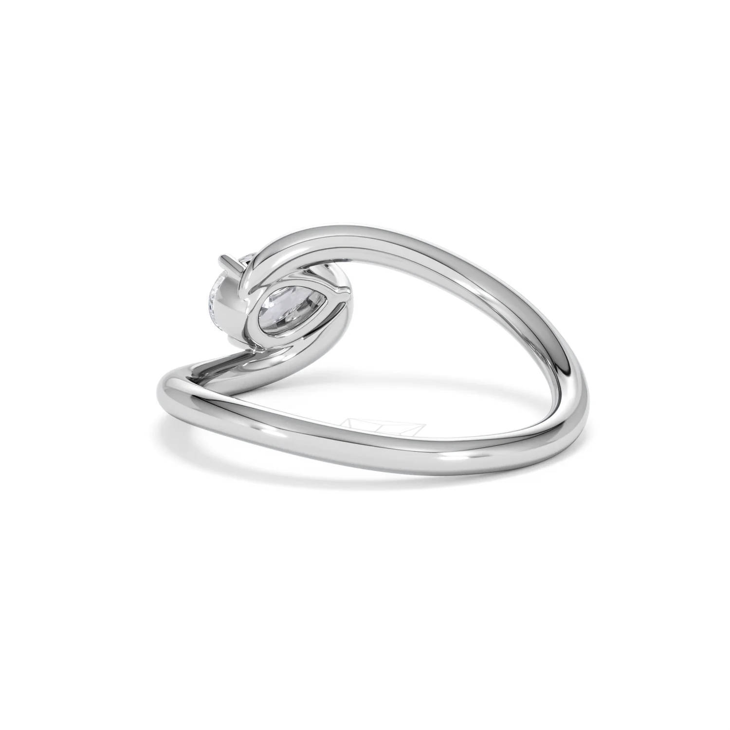 Affinity 0.50ct Pear Cut Lab Diamond Solitaire Engagement Ring in Platinum - Image 55
