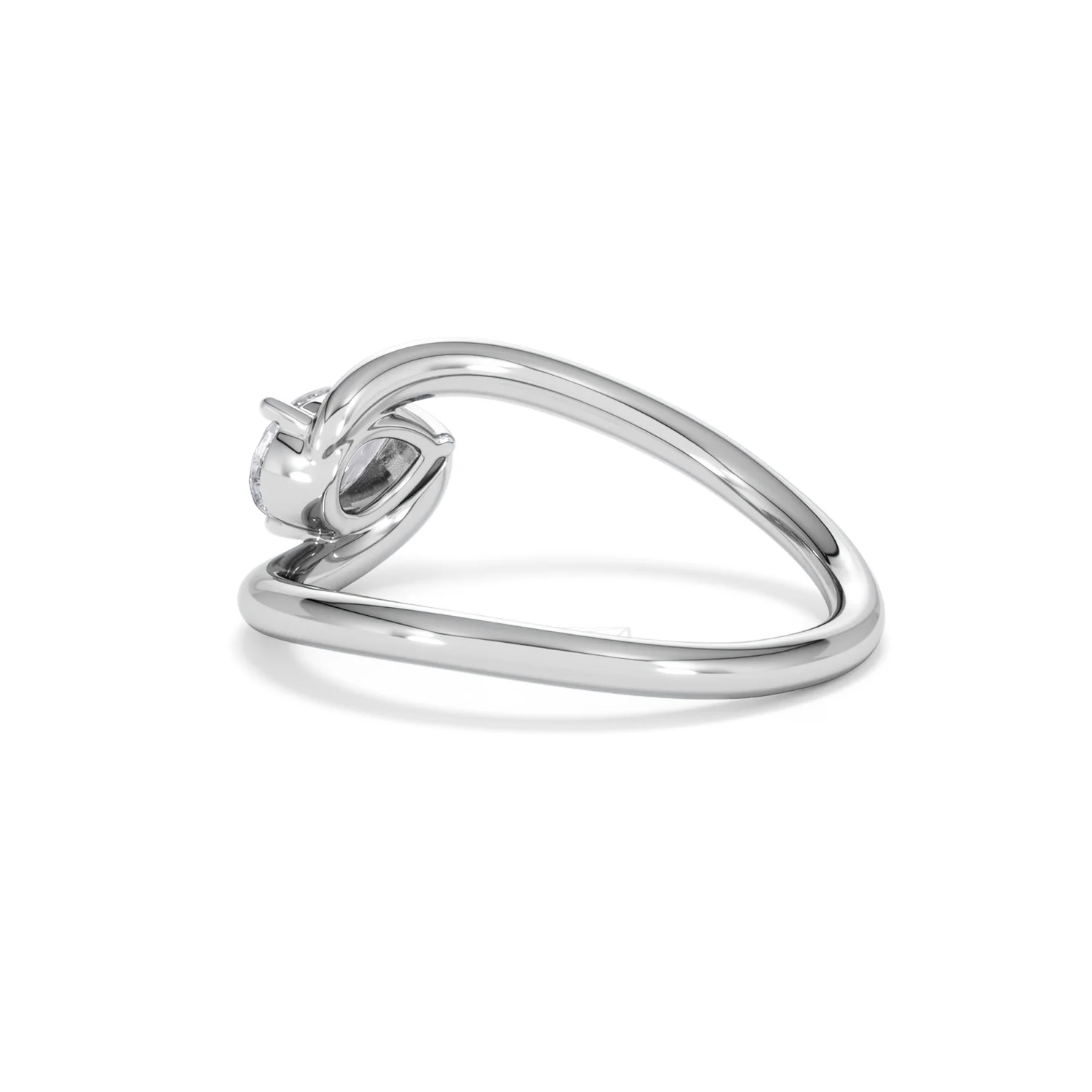 Affinity 0.50ct Pear Cut Lab Diamond Solitaire Engagement Ring in Platinum - Image 59