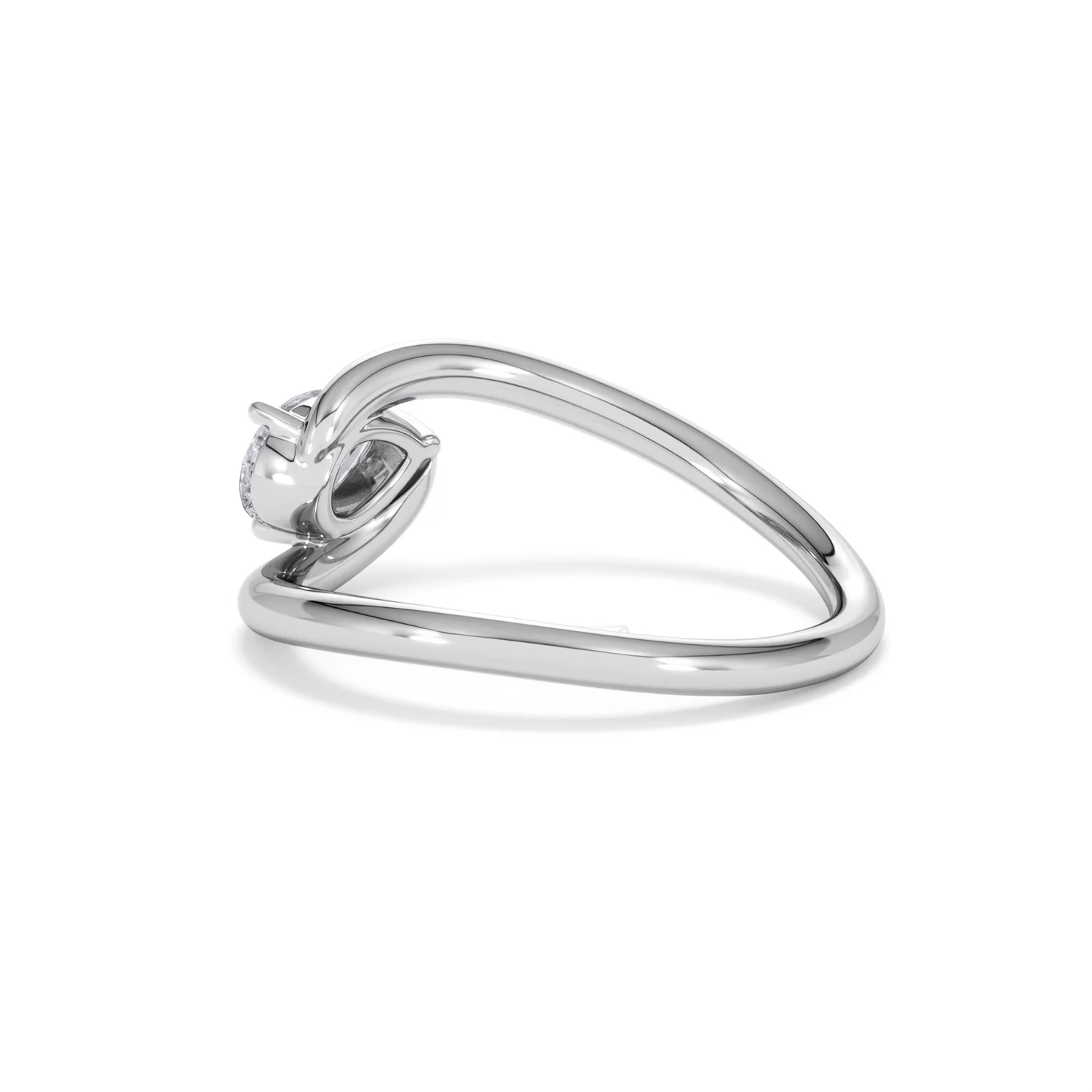 Affinity 0.50ct Pear Cut Lab Diamond Solitaire Engagement Ring in Platinum - Image 60