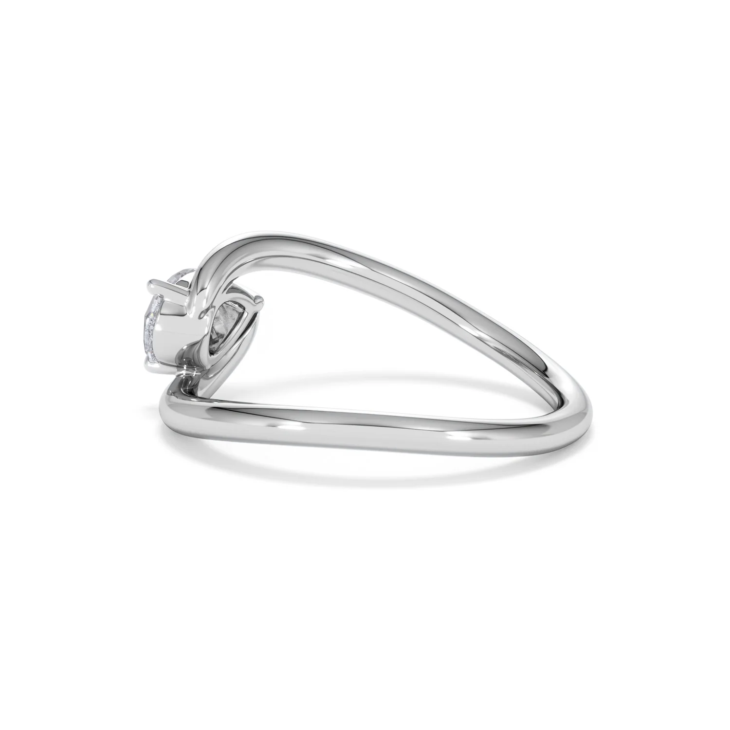 Affinity 0.50ct Pear Cut Lab Diamond Solitaire Engagement Ring in Platinum - Image 63
