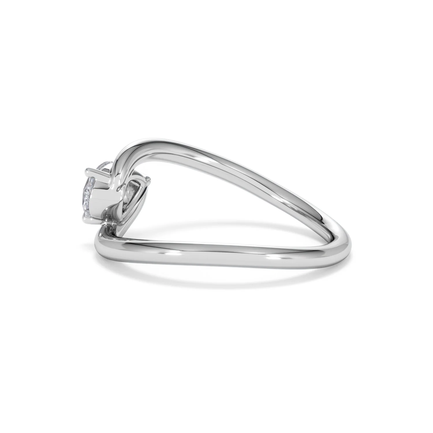 Affinity 0.50ct Pear Cut Lab Diamond Solitaire Engagement Ring in Platinum - Image 64