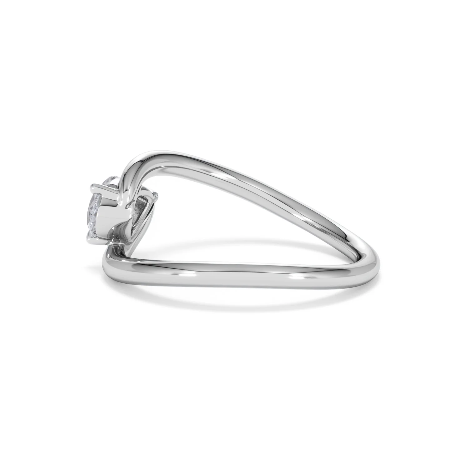 Affinity 0.50ct Pear Cut Lab Diamond Solitaire Engagement Ring in Platinum - Image 65